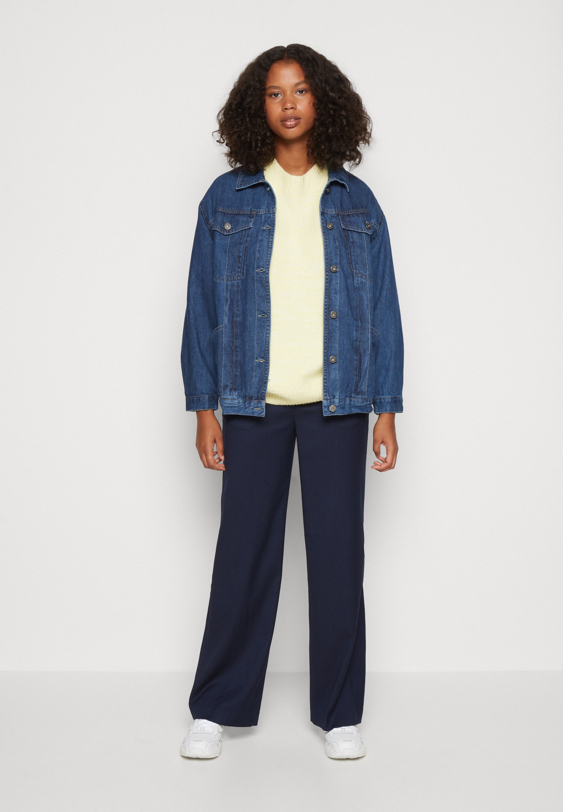 Scotch & Soda RELAXED CREWNECK - Jumper - popcorn/white denim