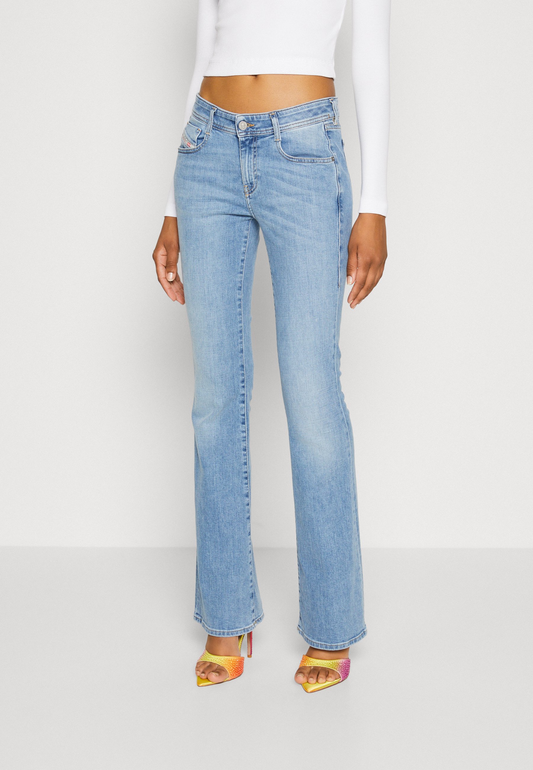Diesel 1969 D-EBBEY - Bootcut jeans - denim/light-blue denim