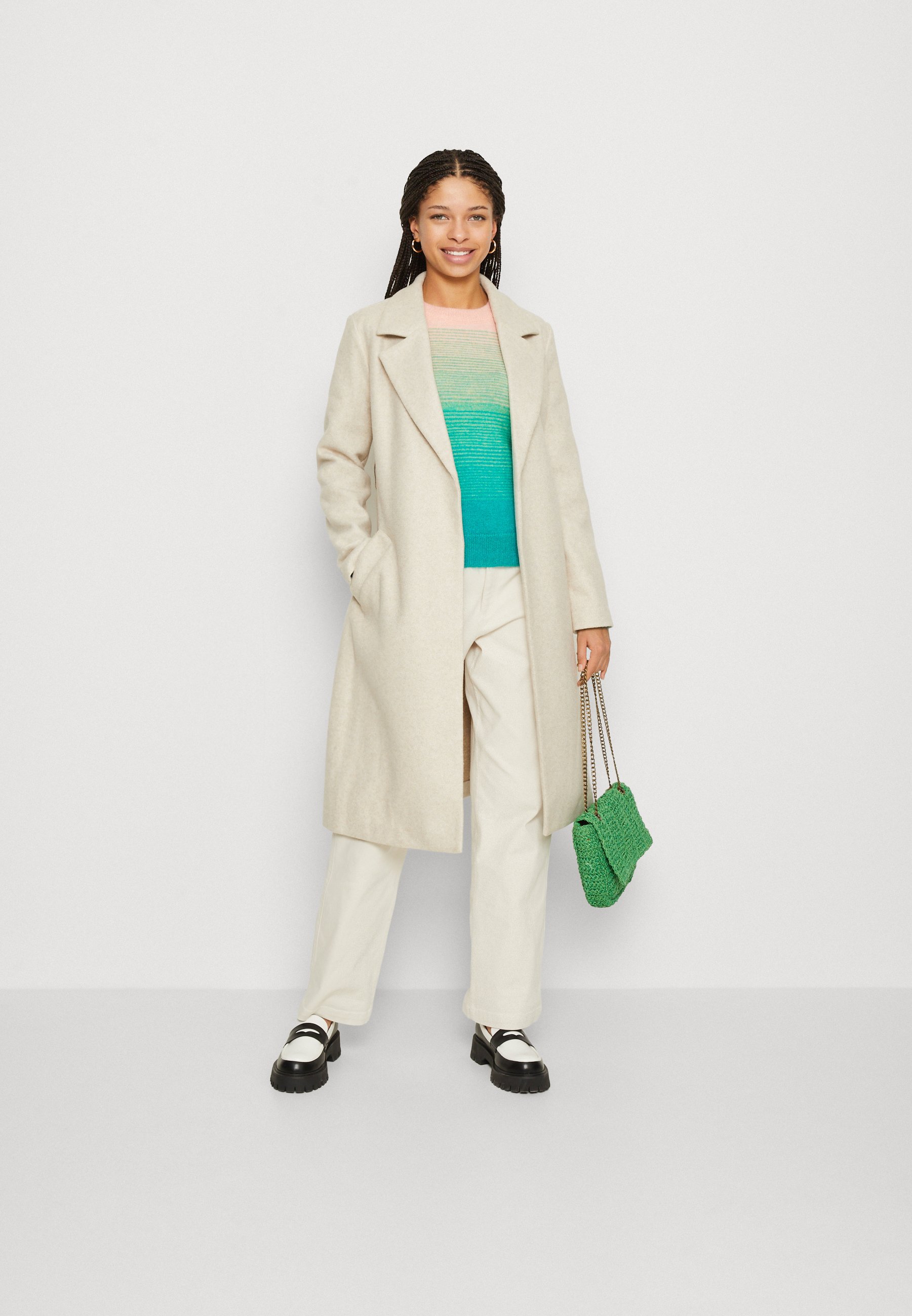 ONLY ONLSUNRISE O NECK  - Jumper - coral cloud/jelly bean/shaded spruce/green