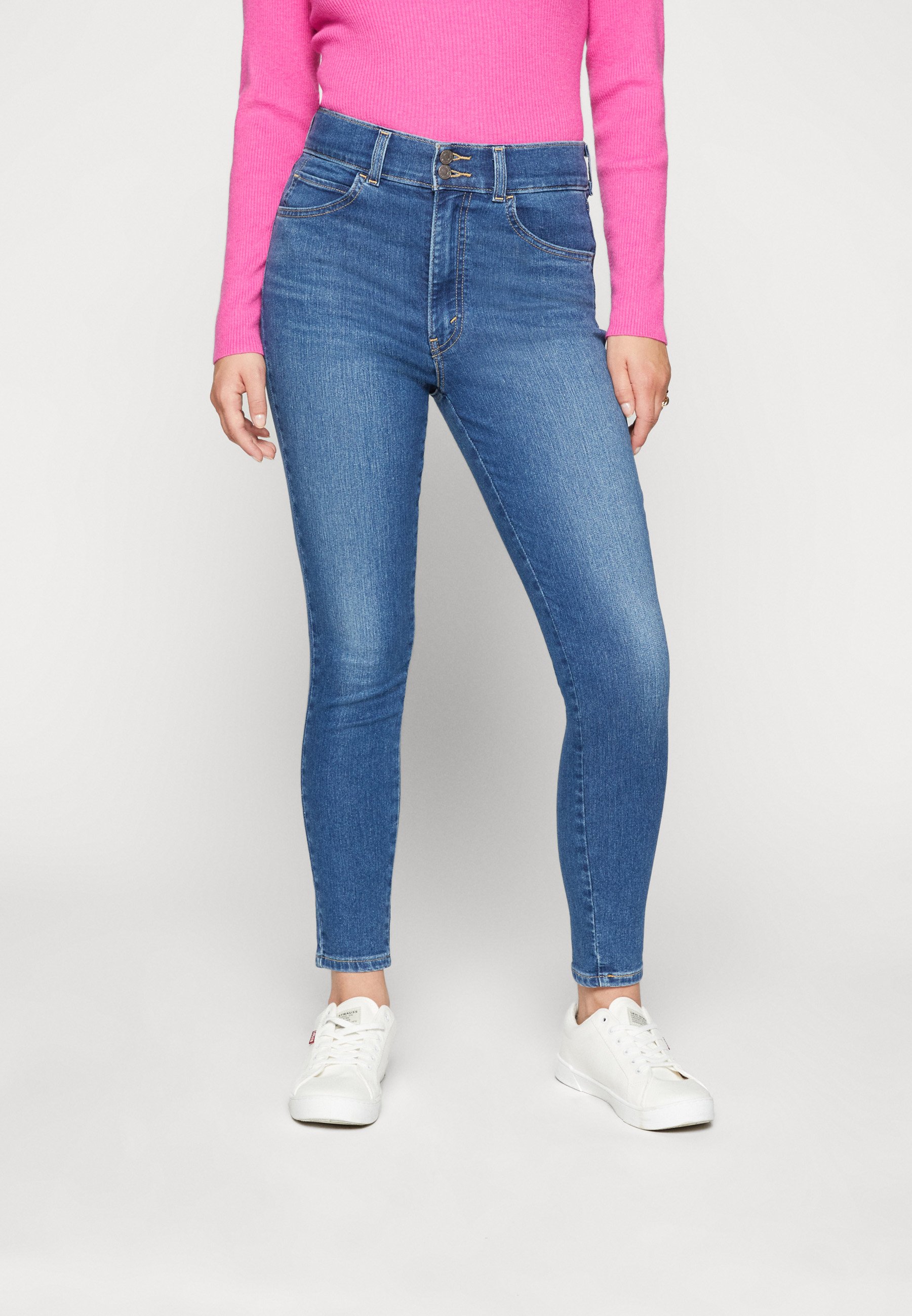 Levi's® RETRO HIGH SKINNY DOUBLE BUTTON - Jeans Skinny Fit - stream of thought/blue denim