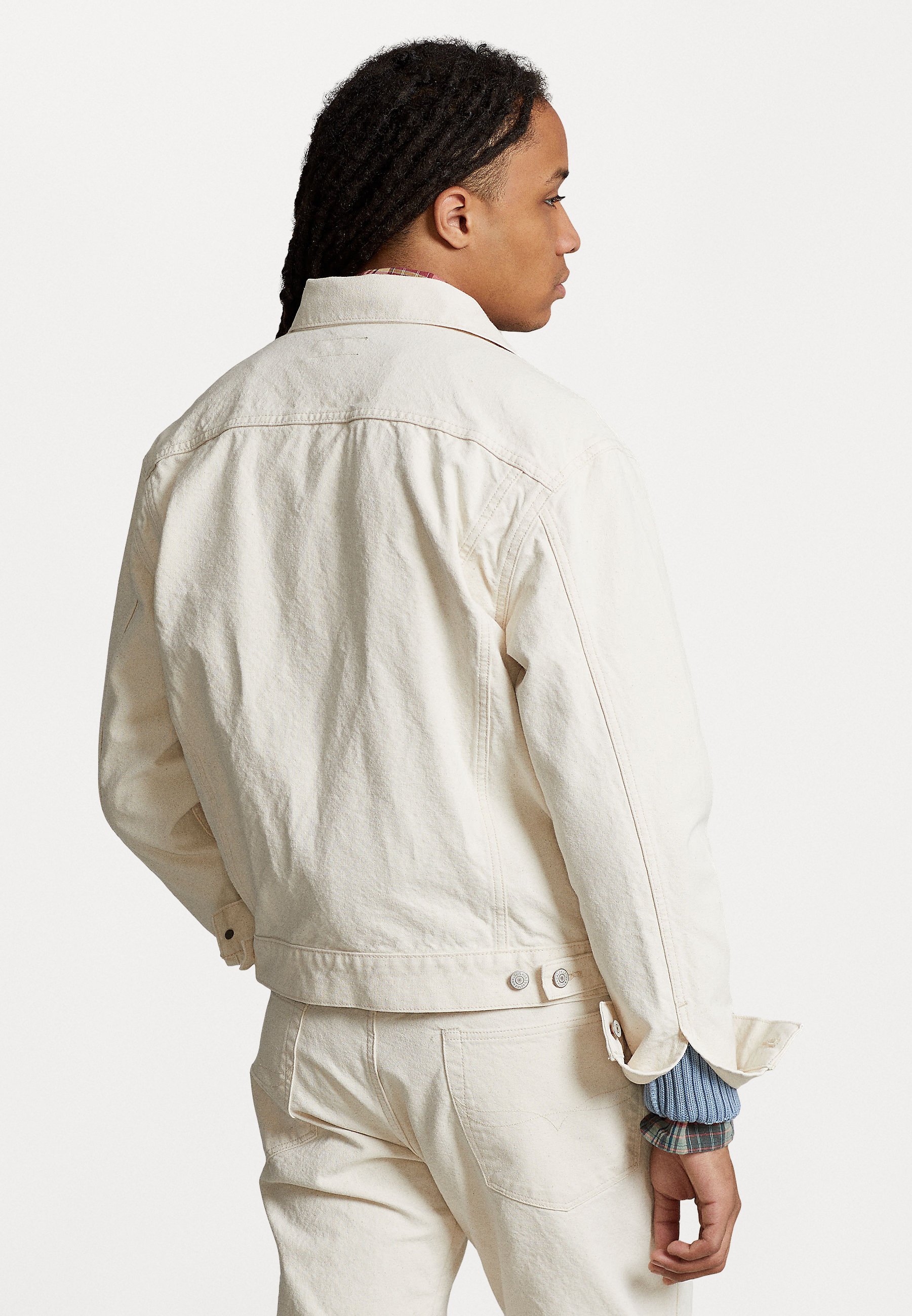 Polo Ralph Lauren ICON FIT UNLINED BOMBER - Denim jacket - esterbrook/white denim