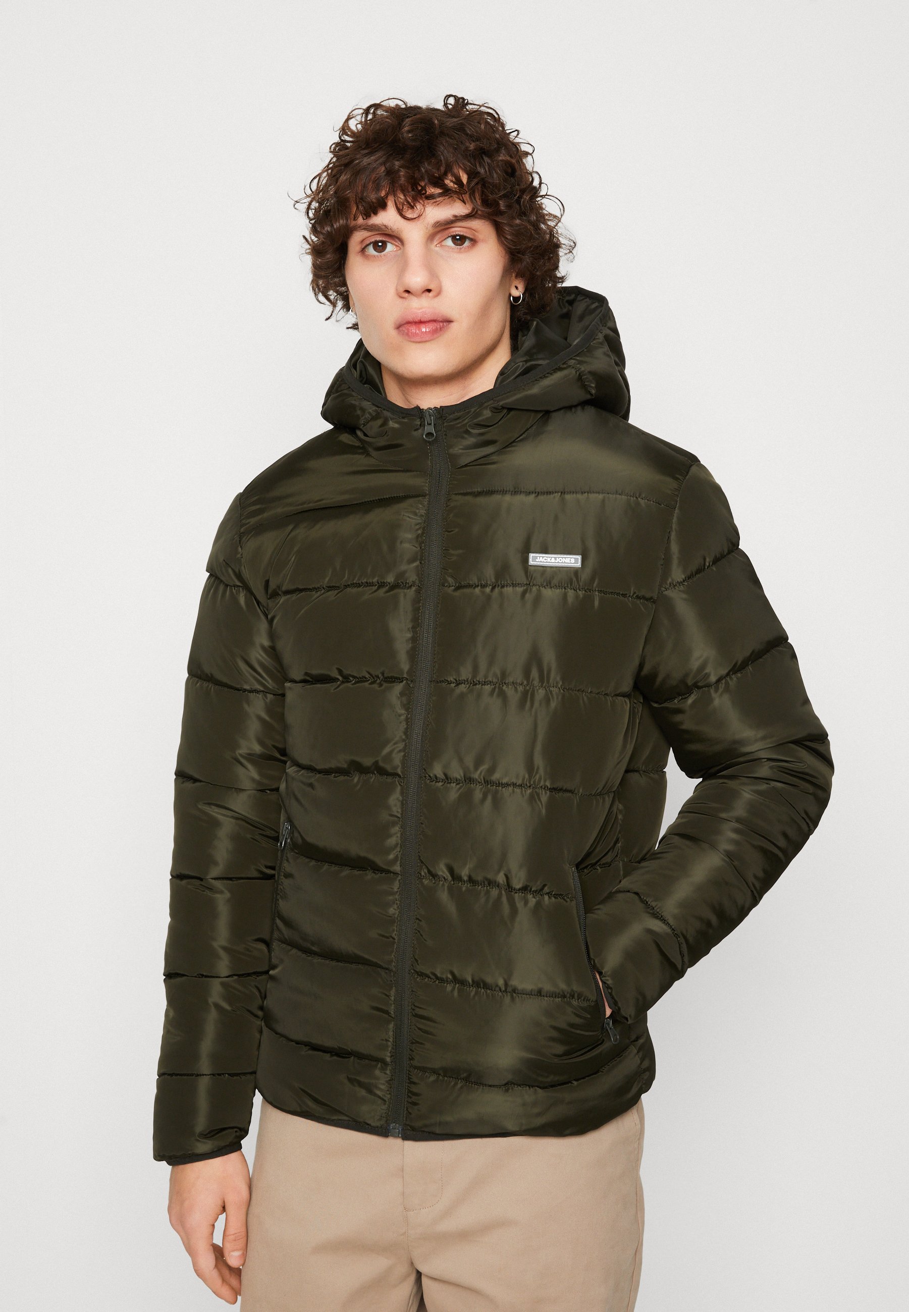 Jack &Jones JJTYLOR PUFFER JACKET - Winter jacket - rosin solid/mottled olive