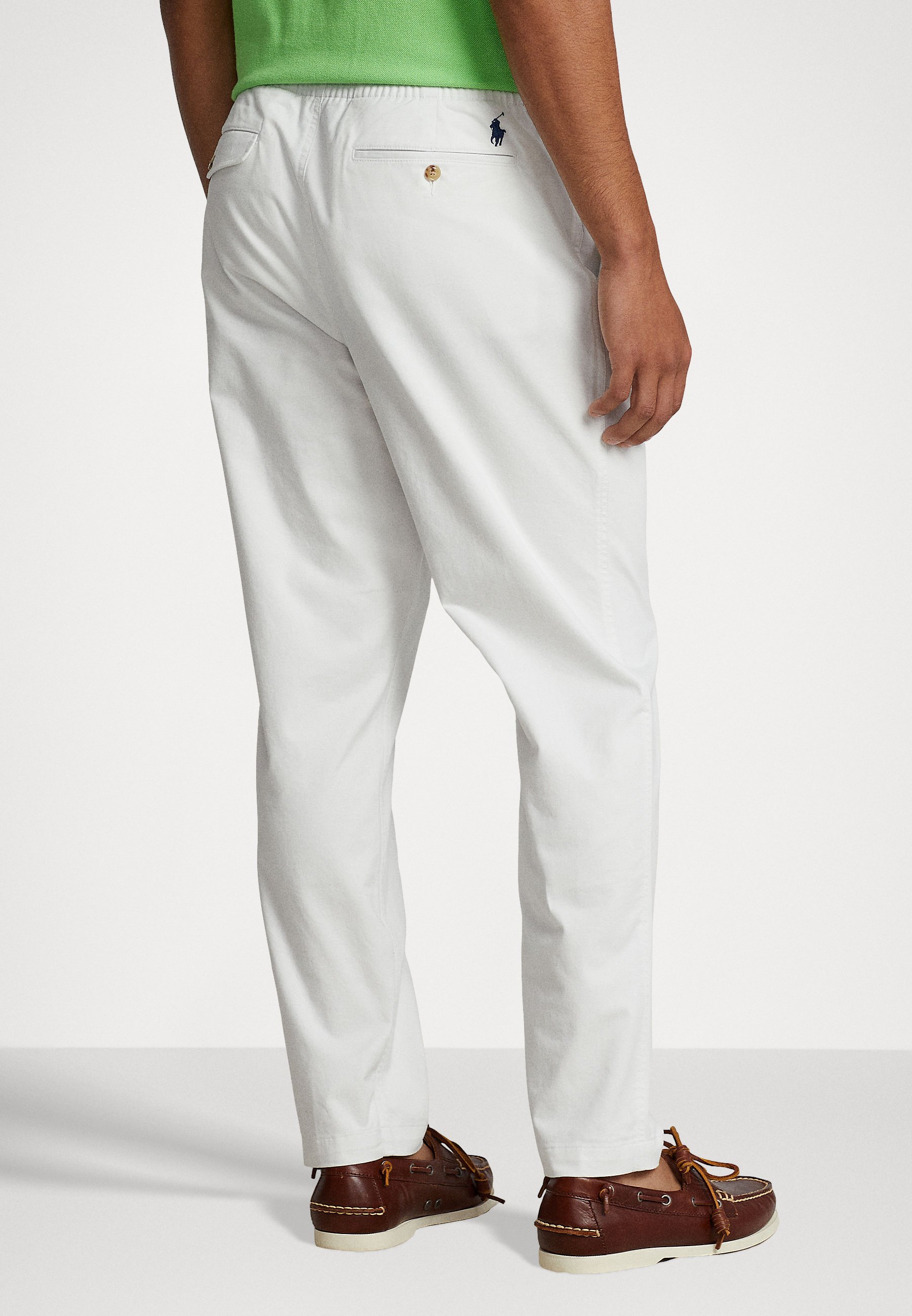 Polo Ralph Lauren FLAT PANT - Trousers - deckwash white/white
