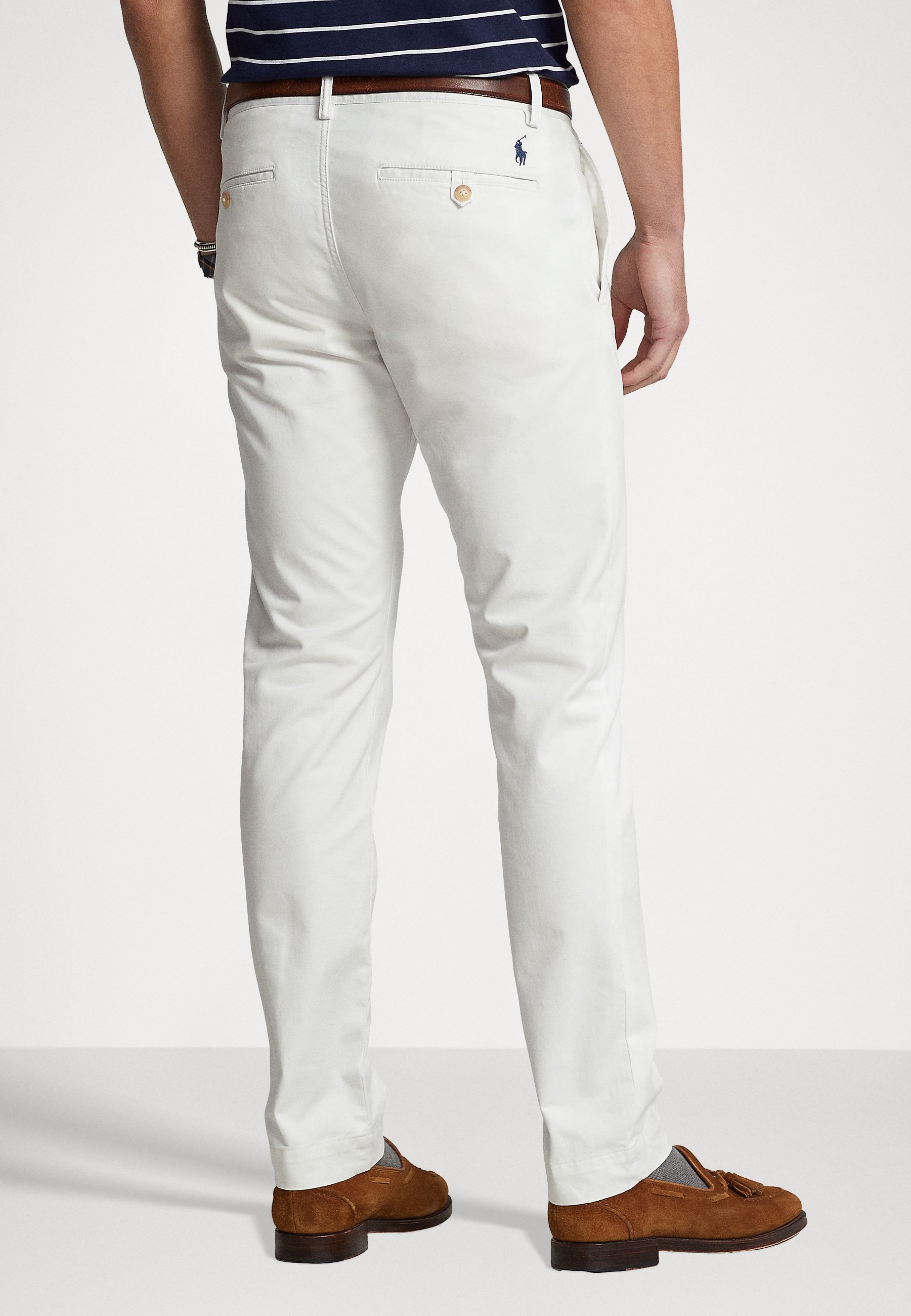 Polo Ralph Lauren STRETCH SLIM FIT TROUSER - Chinos - deckwash white/white