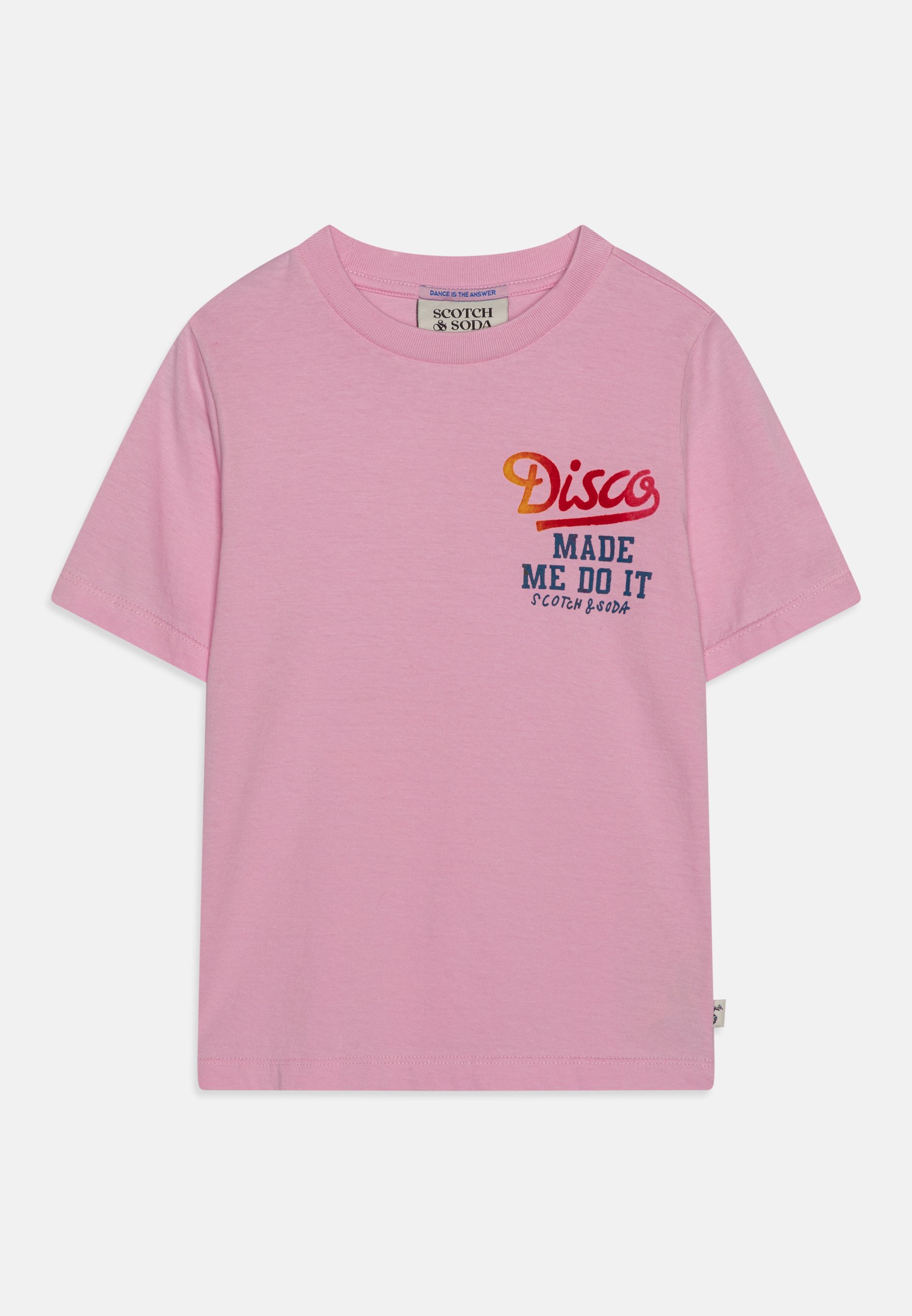 Scotch & Soda REGULAR FIT CHEST ARTWORK - Print T-shirt - disco pink/neon pink