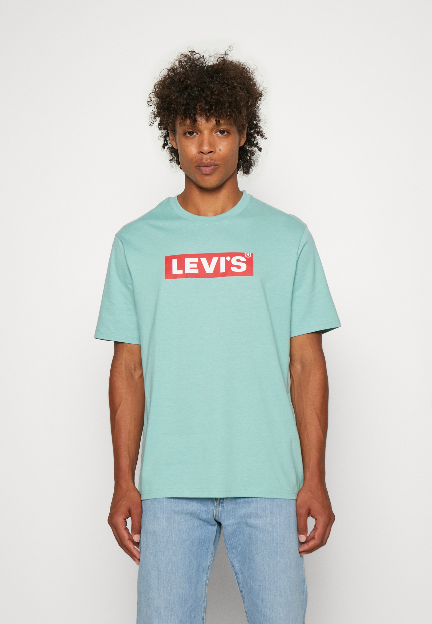 Levi's® RELAXED FIT TEE - Print T-shirt - ssnl core boxtab was/turquoise