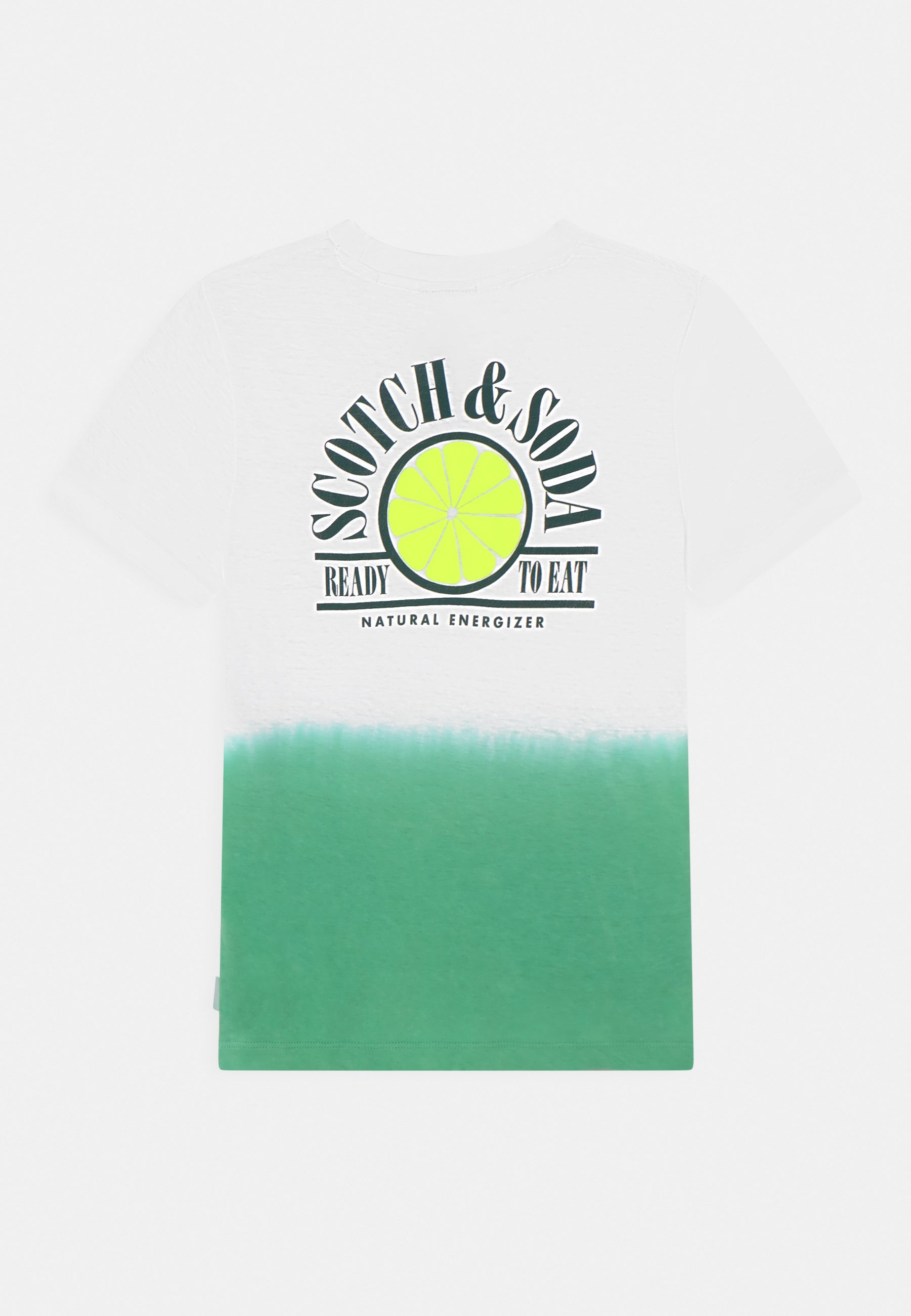 Scotch & Soda RELAXED SHORT-SLEEVED DIP-DYE - Print T-shirt - green dip/green