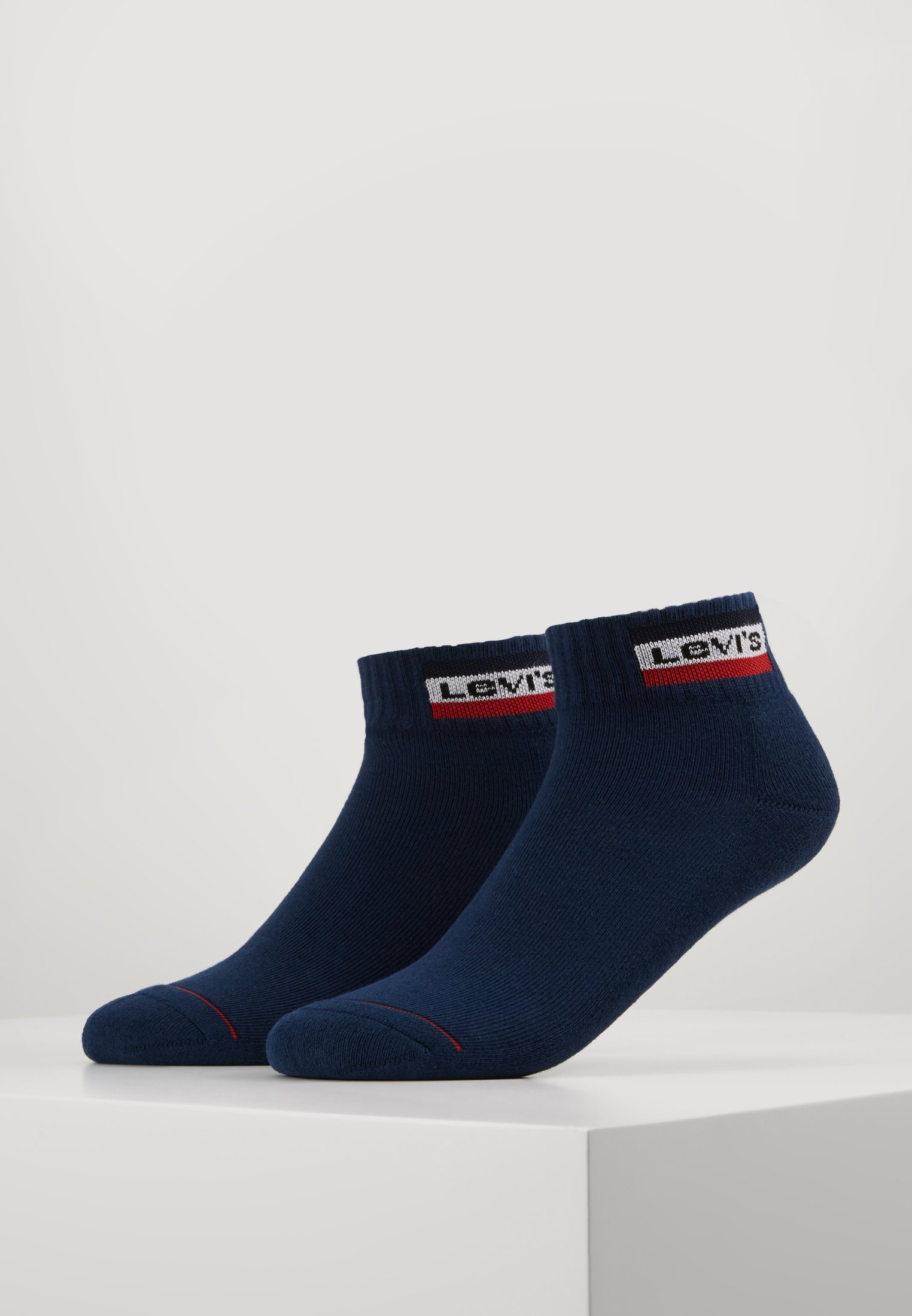 Levi's® MID CUT LOGO 2 PACK - Socks - dress blues/dark blue
