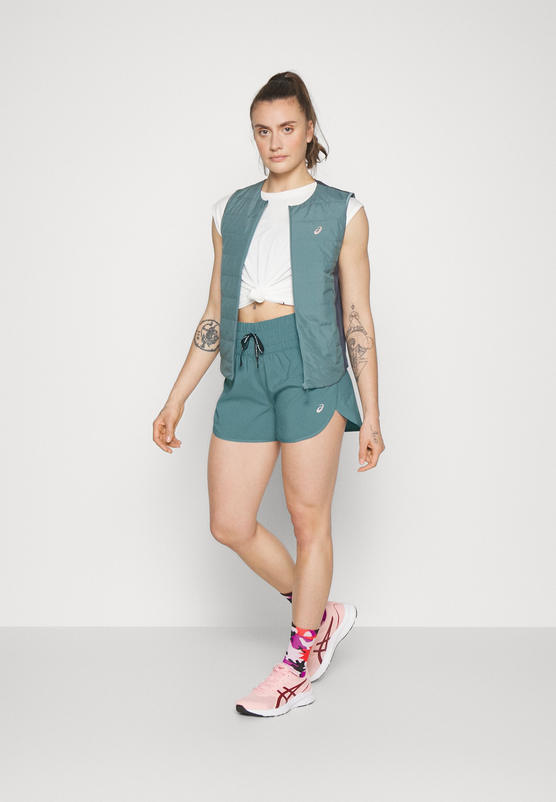 ASICS NAGINO RUN SHORT - Sports shorts - foggy teal/teal