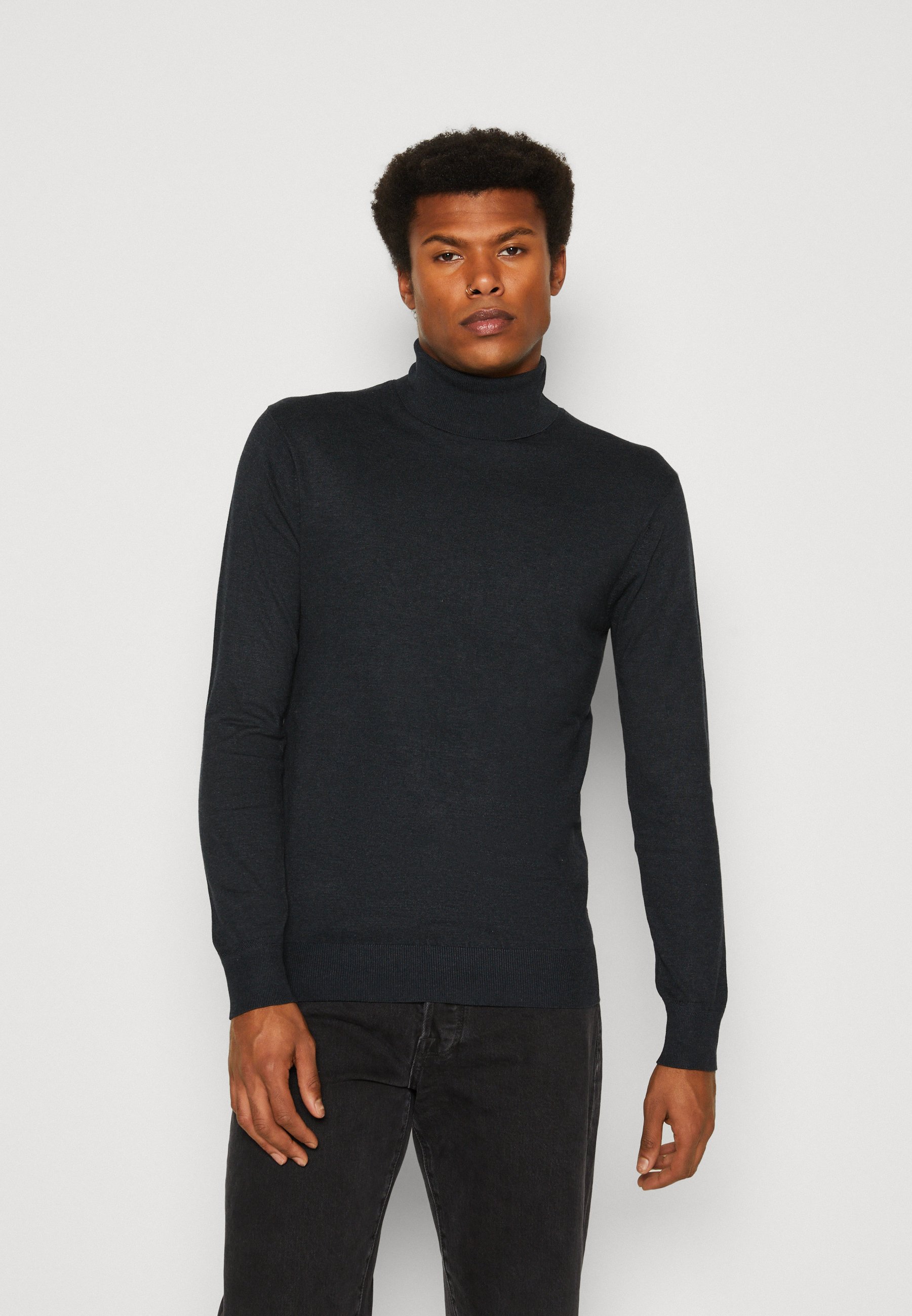 Scotch & Soda ESSENTIALS TURTLE  - Jumper - anthracite/grey