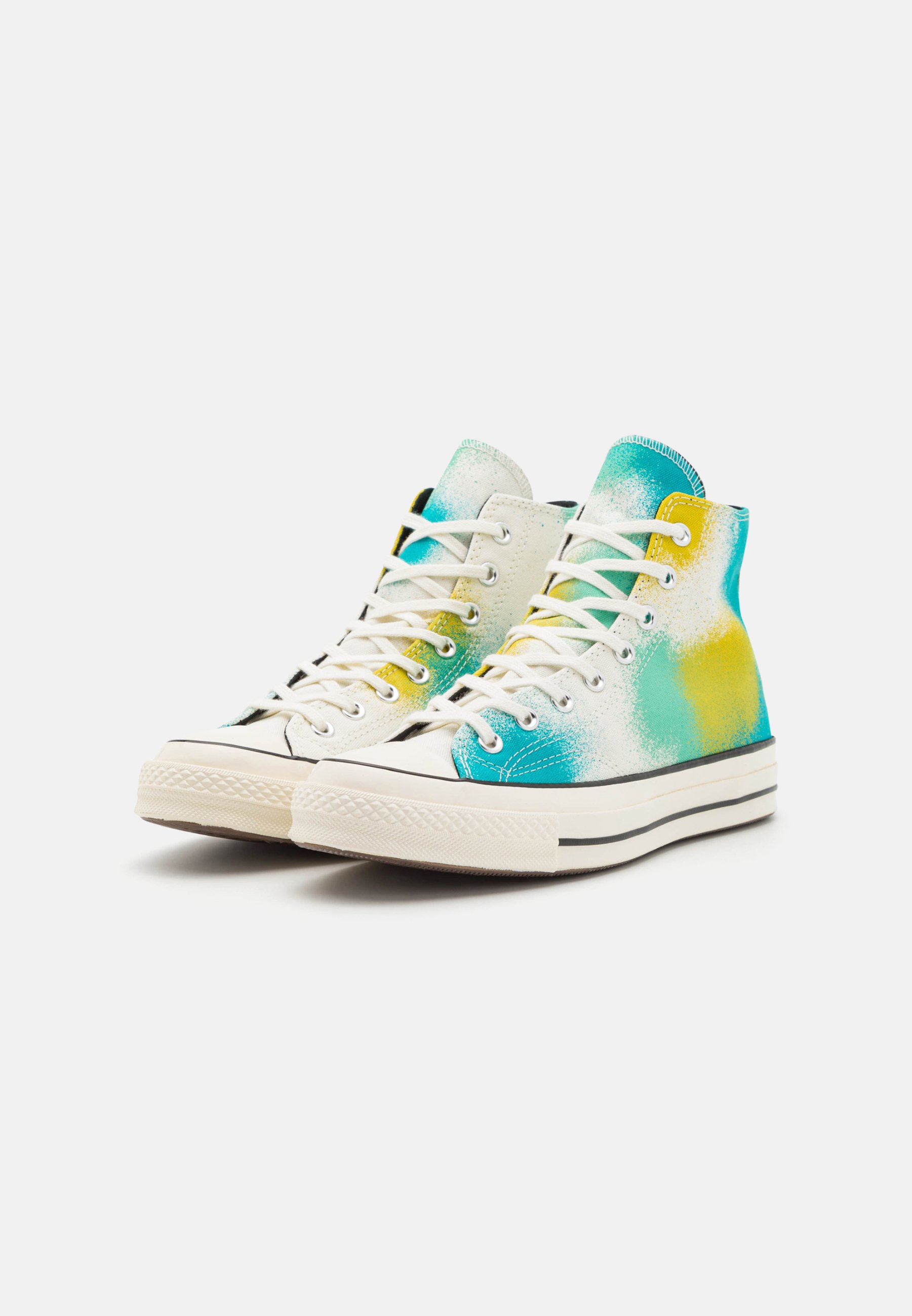 Converse CHUCK 70 SPRAY PAINT UNISEX - High-top trainers - egret/cyber teal/bright bud/white