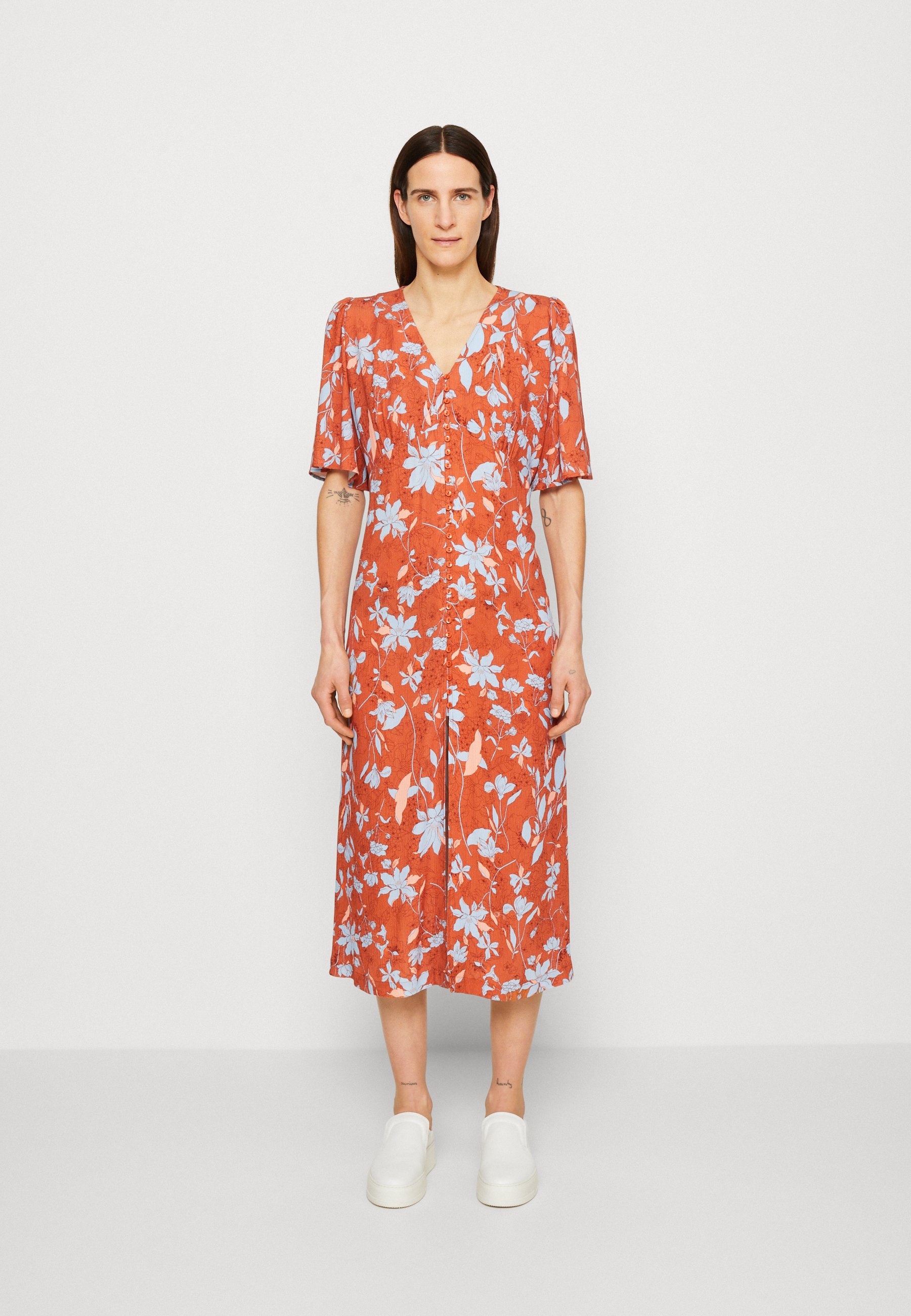 Esprit DRESS - Shirt dress - coral orange/coral