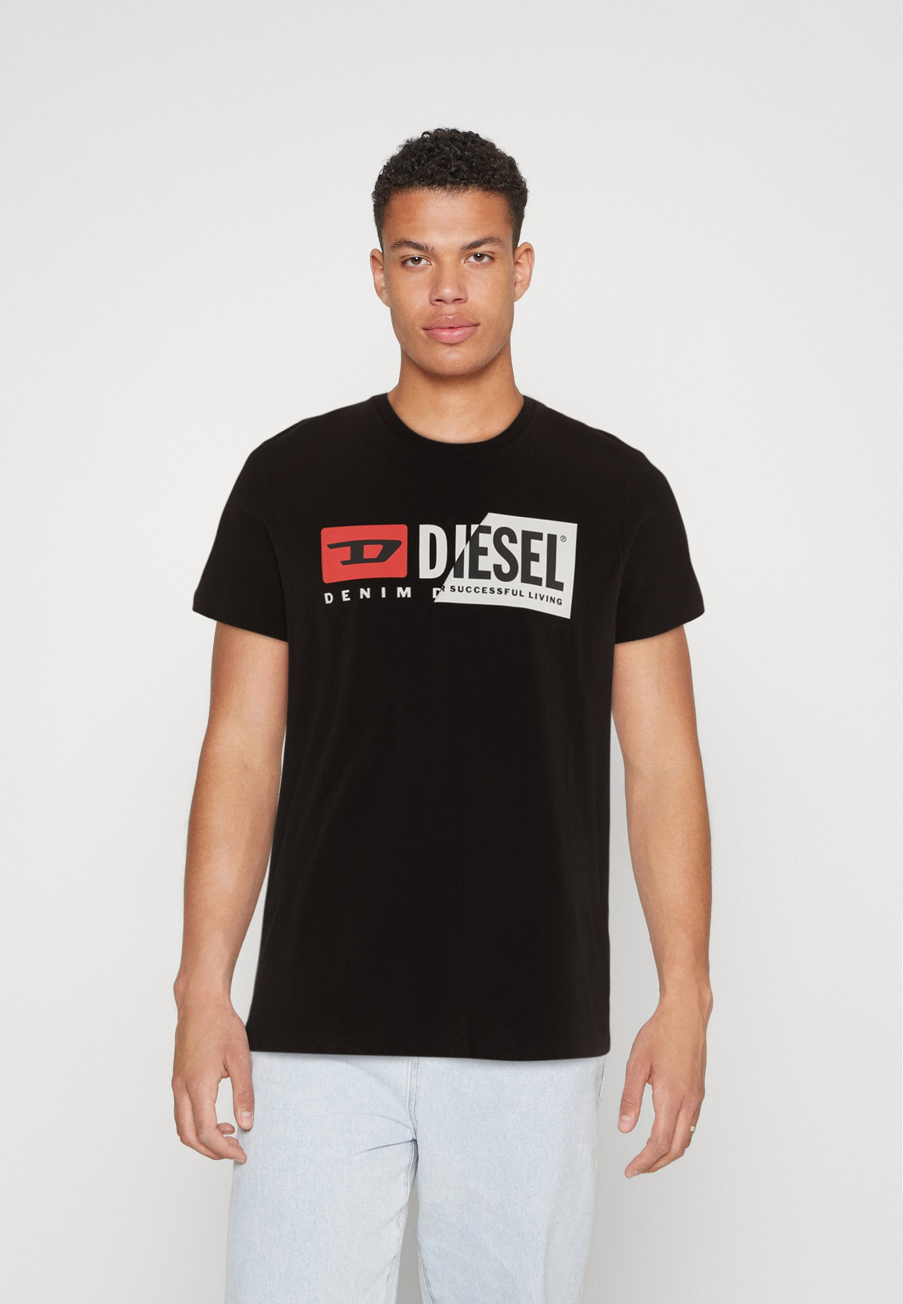 Diesel T-DIEGO-CUTY - Print T-shirt - black