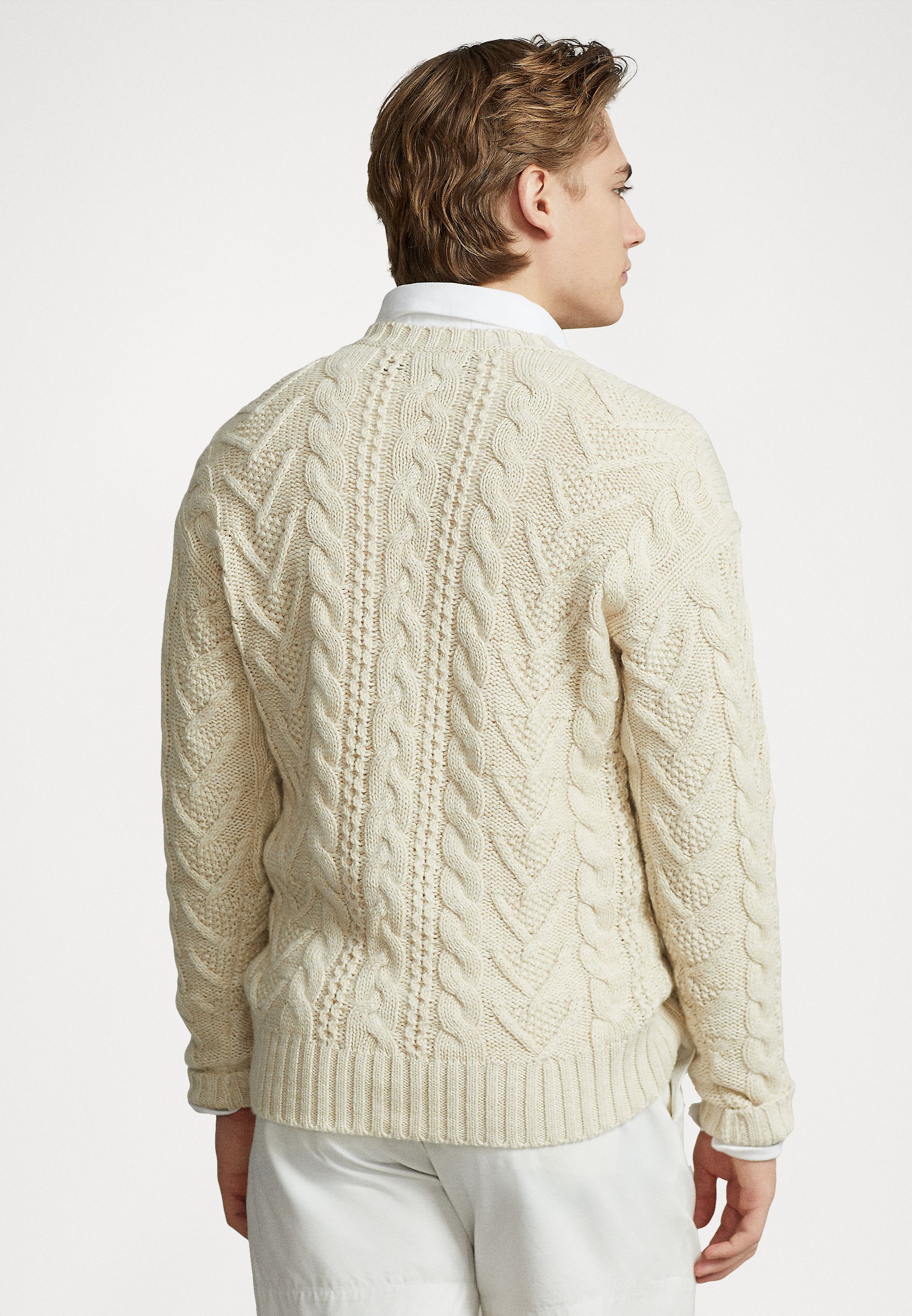 Polo Ralph Lauren LONG SLEEVE - Jumper - cream/off-white