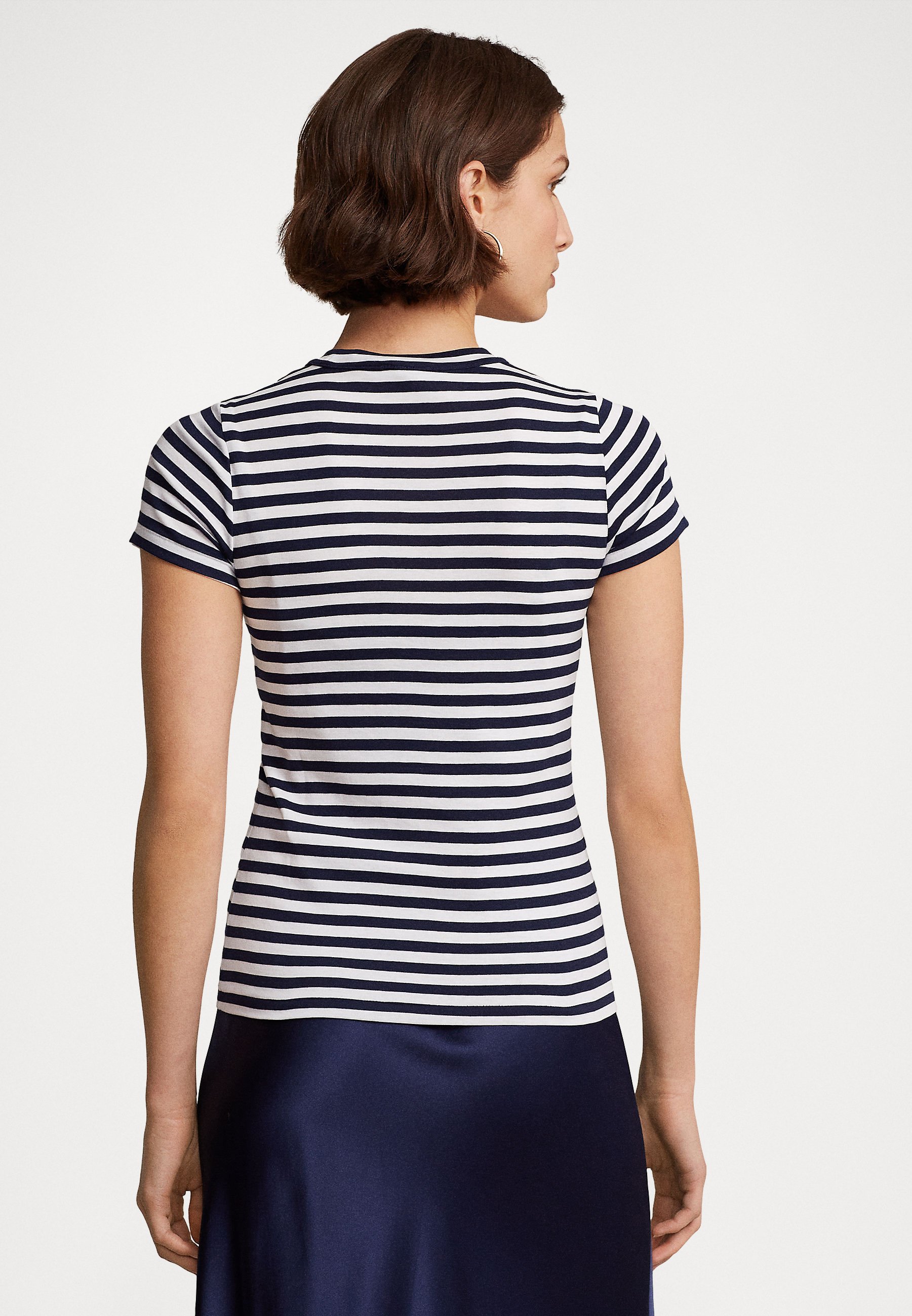 Polo Ralph Lauren SHORT SLEEVE - Print T-shirt - cruise navy/white/dark blue