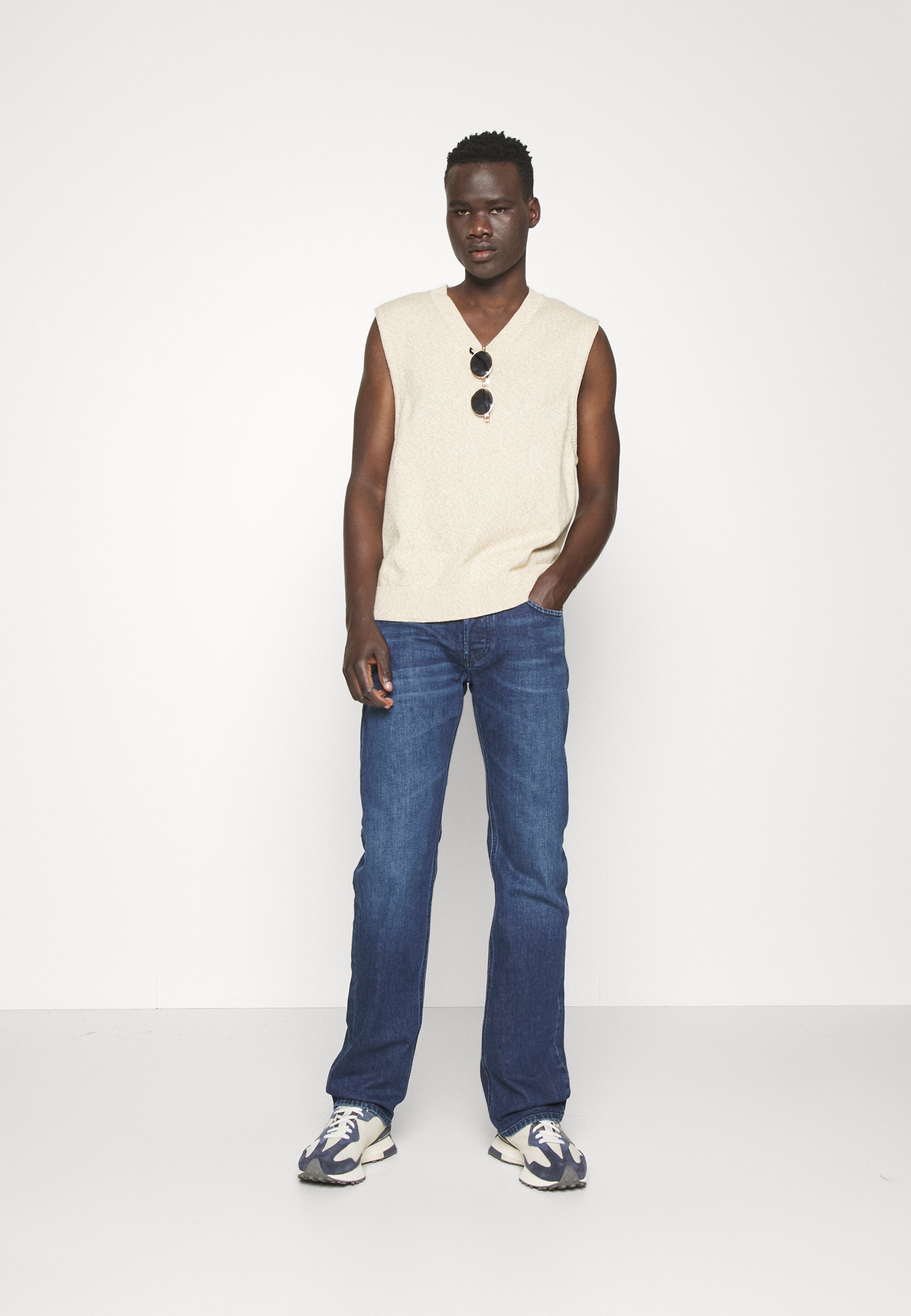 Diesel LARKEE - Straight leg jeans - dark blue/dark-blue denim