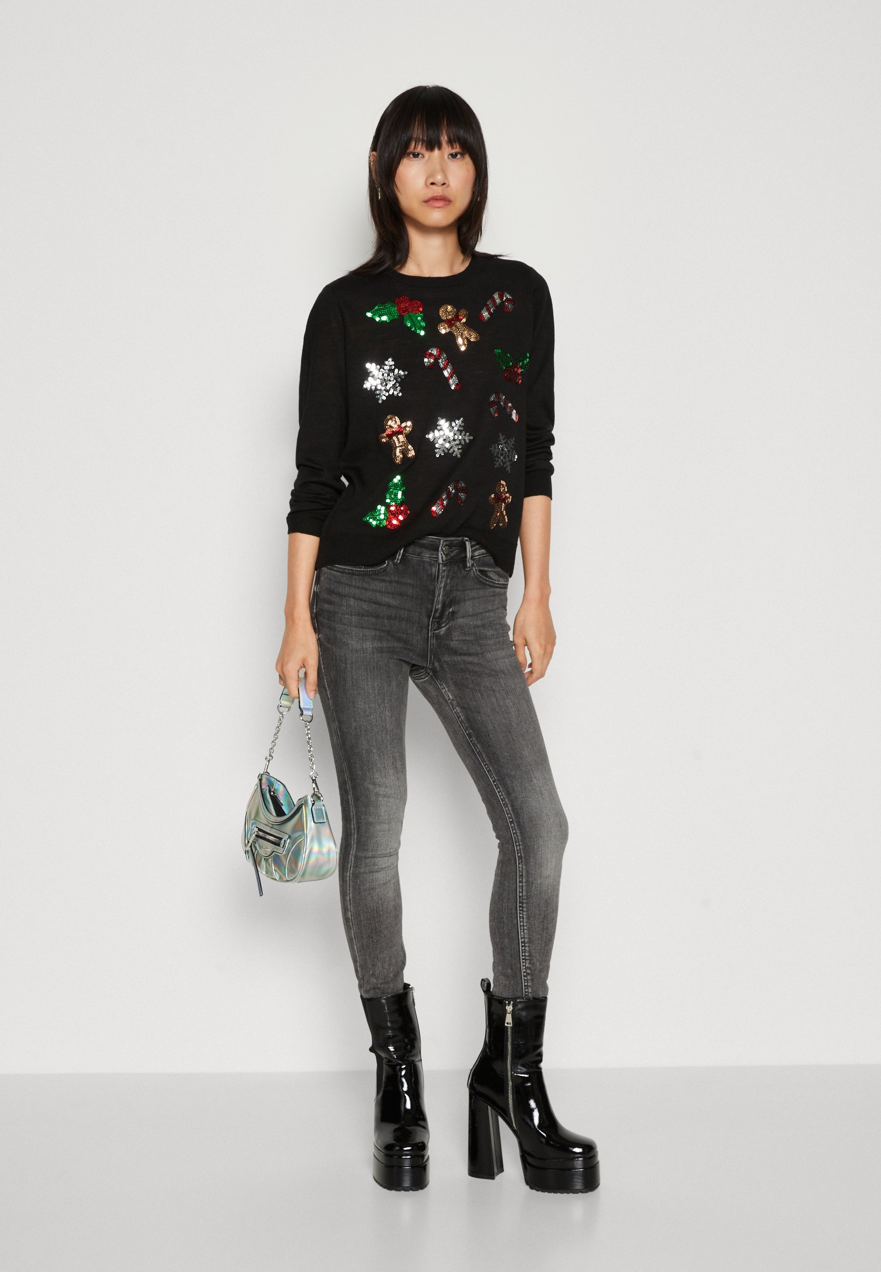 ONLY ONLXMAS JINGLE  - Jumper - black