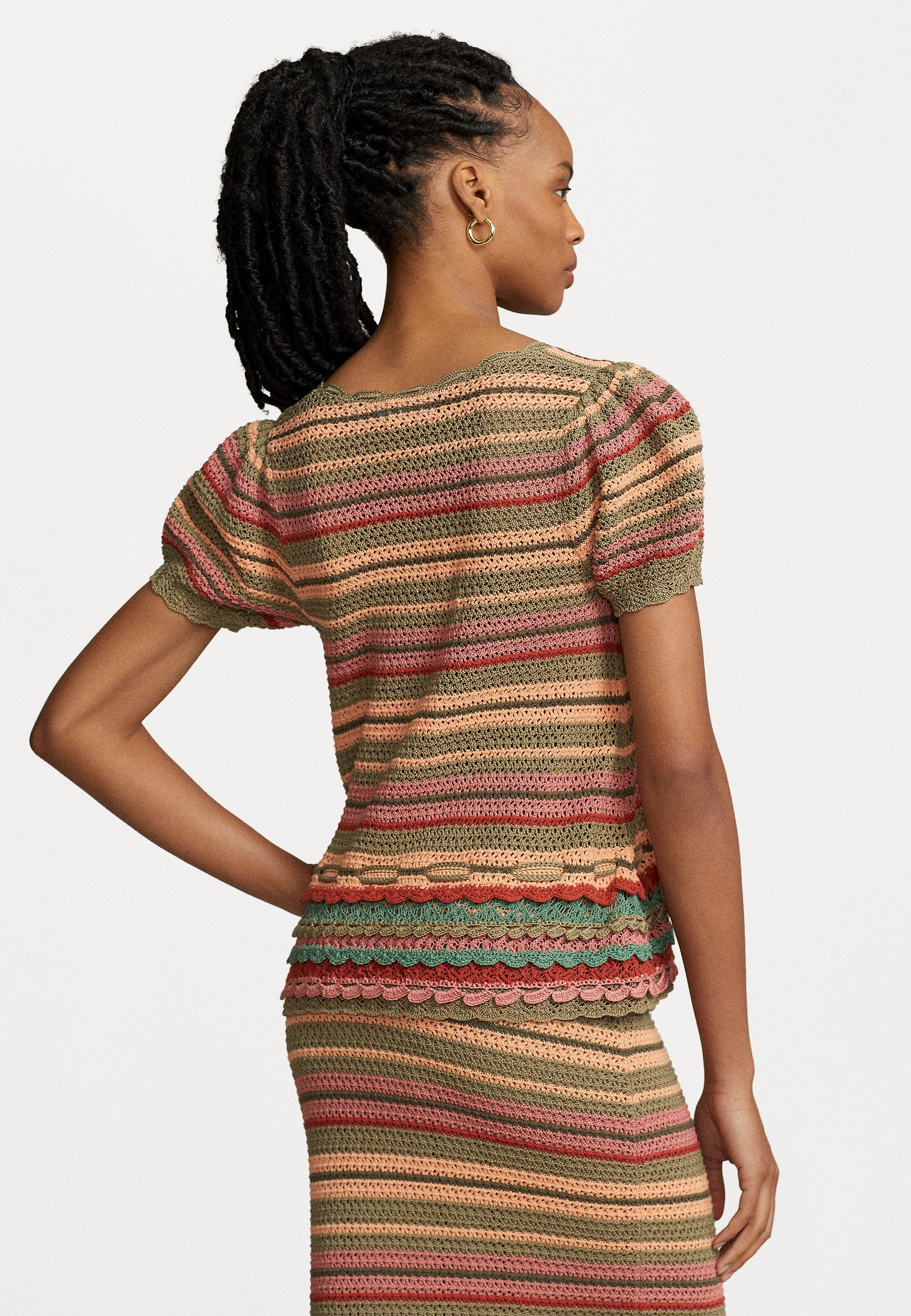 Polo Ralph Lauren SHORT SLEEVE - Top - khaki multi/khaki