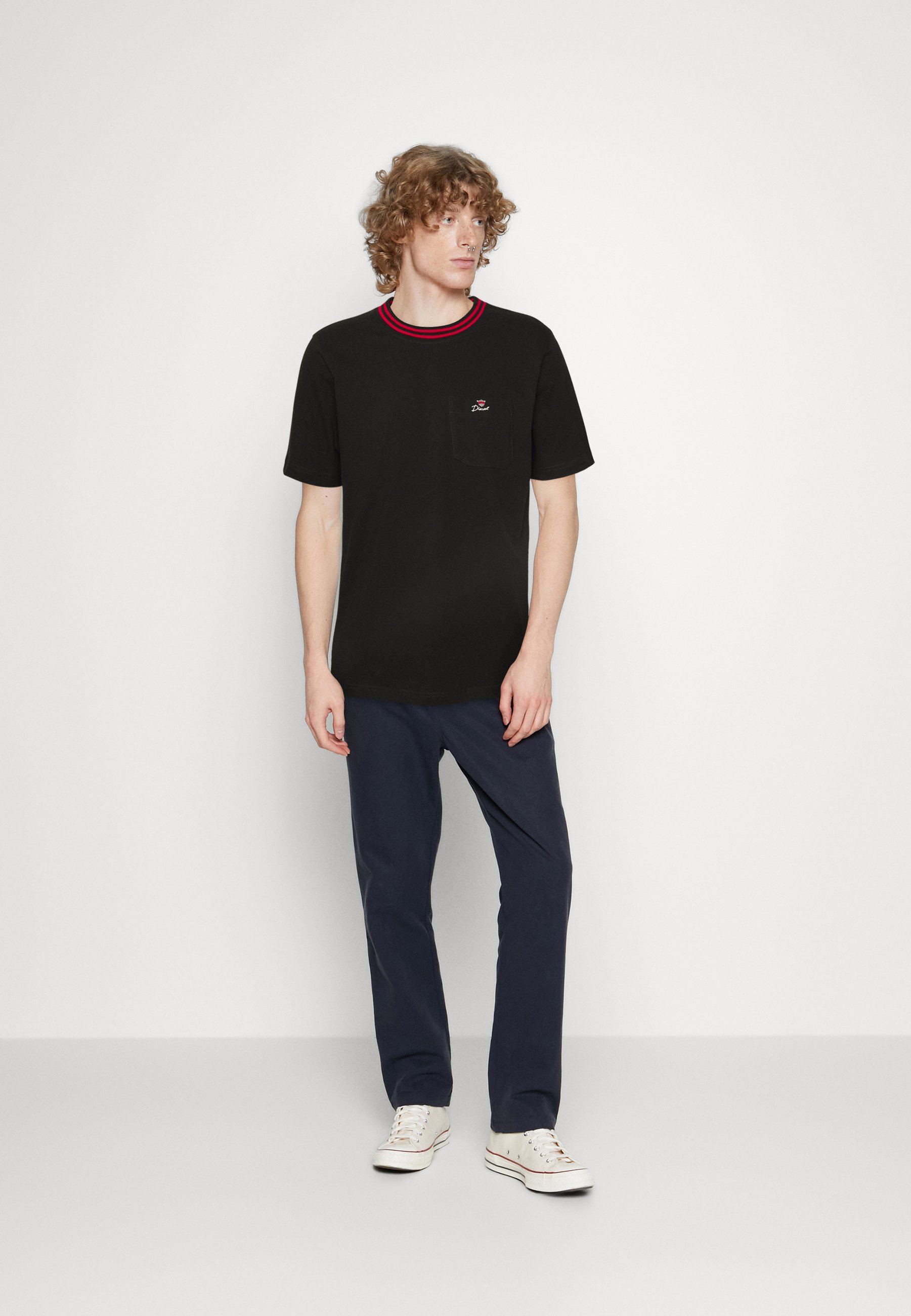 Diesel T-JUST-POCKET-CROW UNISEX - Basic T-shirt - black