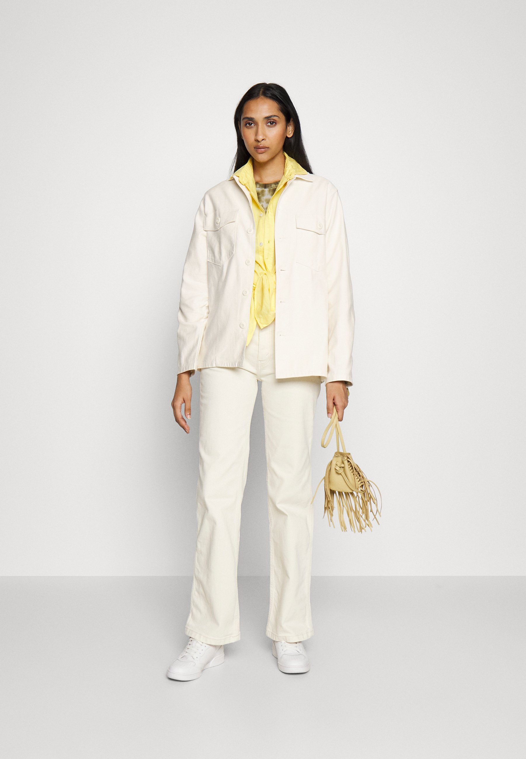 Polo Ralph Lauren LONG SLEEVE BUTTON FRONT SHIRT - Blouse - estate cream/off-white