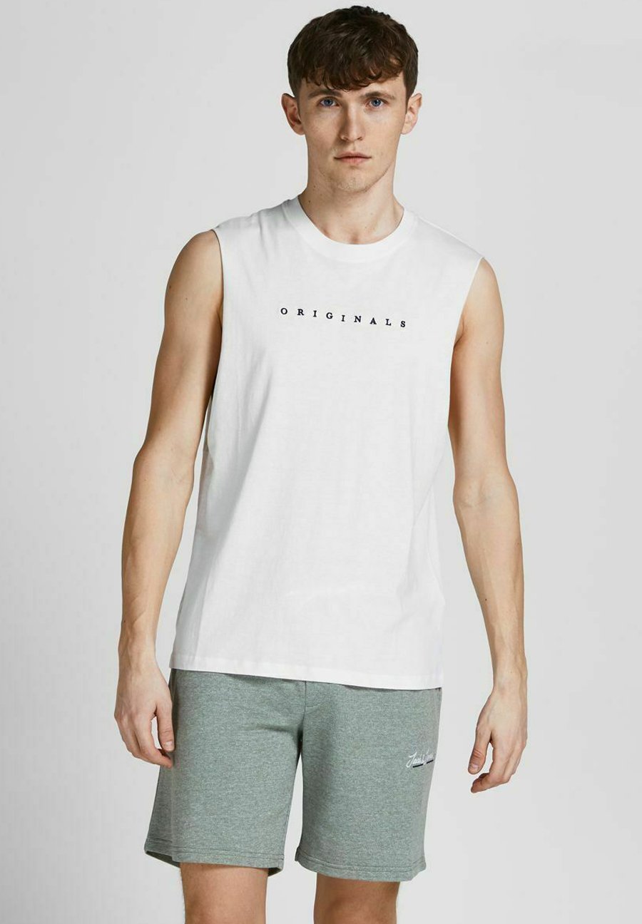 Jack &Jones GESTICKTES LOGO - Top - bright white/off-white
