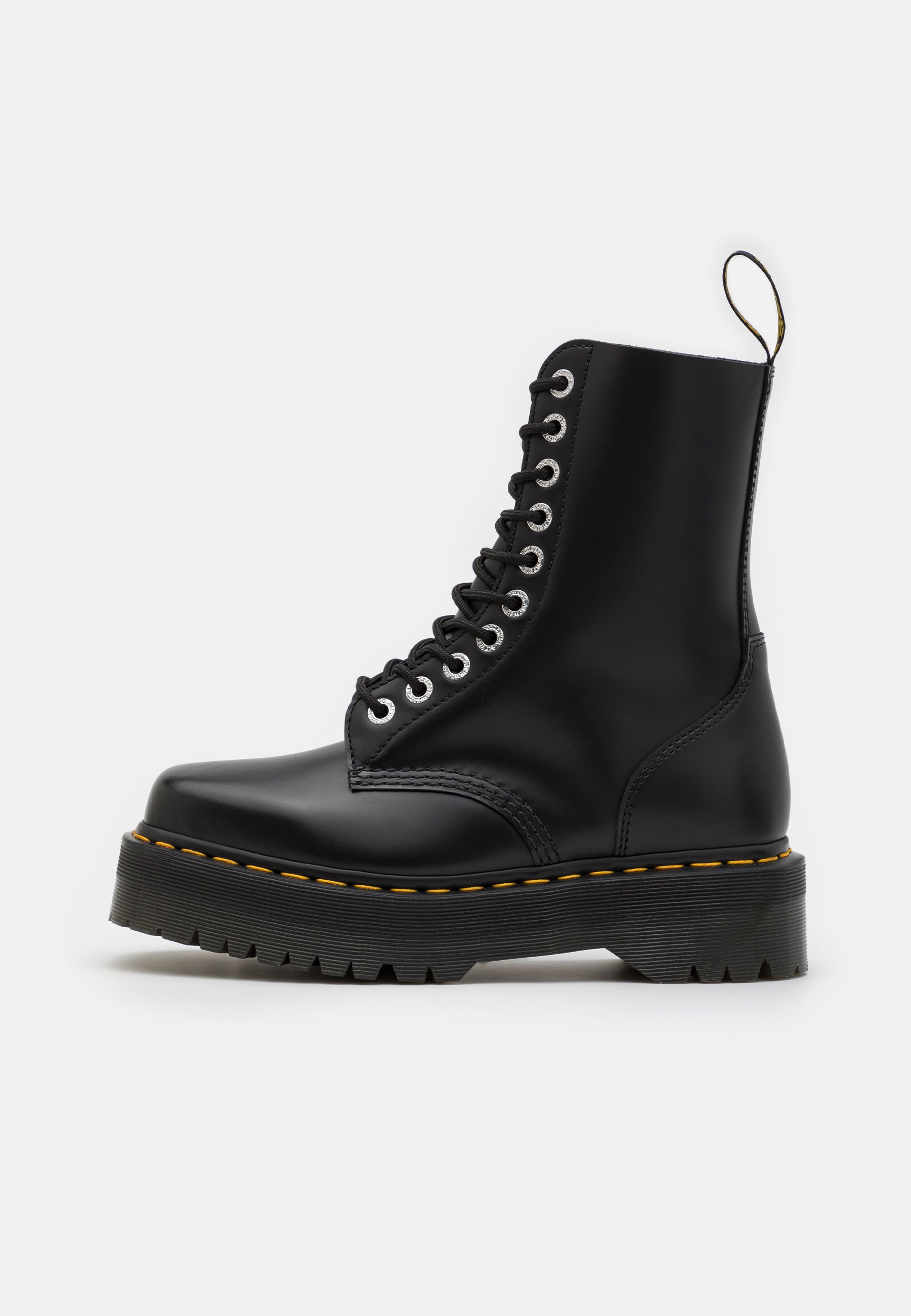 Dr. Martens 1490 QUAD SQUARED UNISEX - Lace-up boots - black polished smooth/black