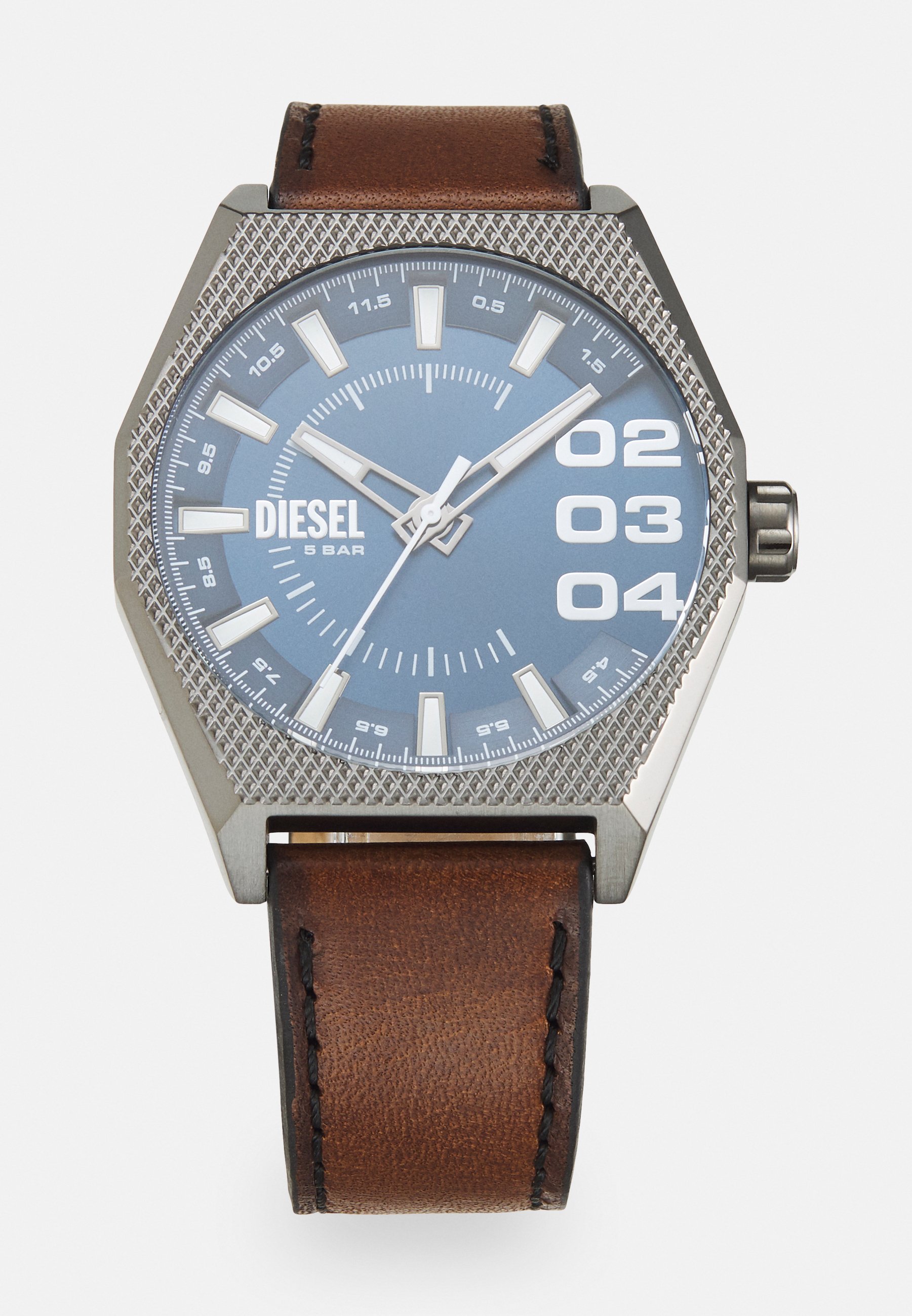 Diesel SCRAPER WATCH - Watch - blue/brown
