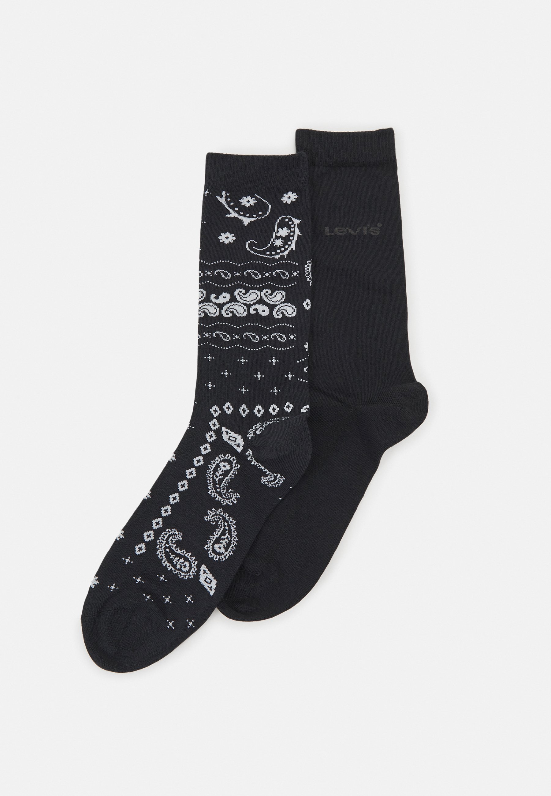 Levi's® REGULAR CUT BANDANA 2 PACK - Socks - black combo/black