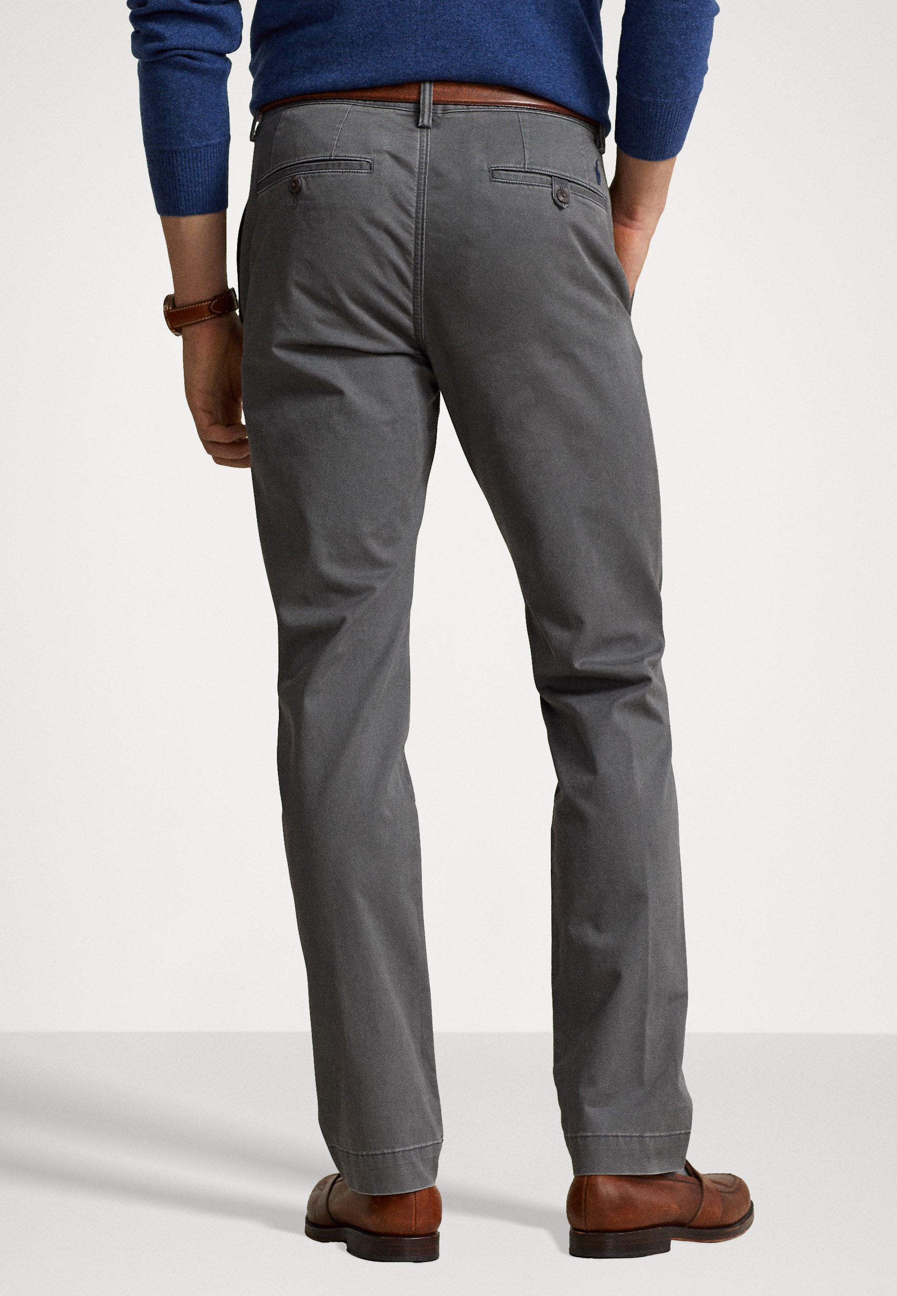 Polo Ralph Lauren STRETCH SLIM FIT TROUSER - Chinos - charcoal grey/light grey