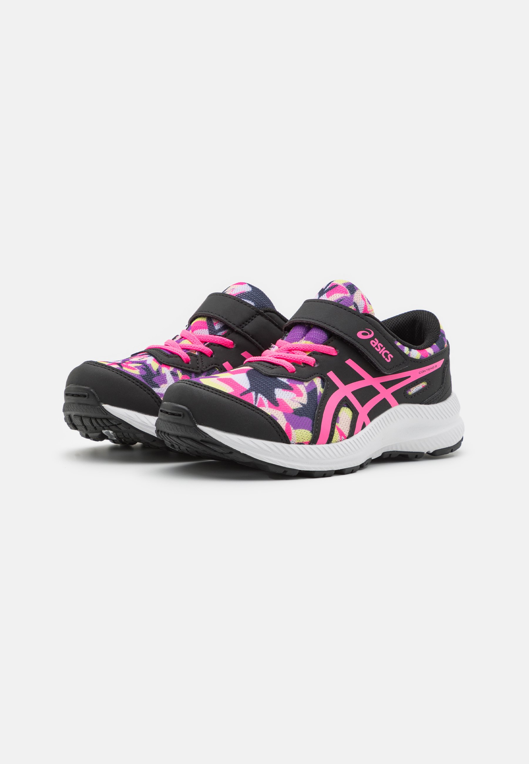 ASICS CONTEND UNISEX - Neutral running shoes - black/hot pink/black