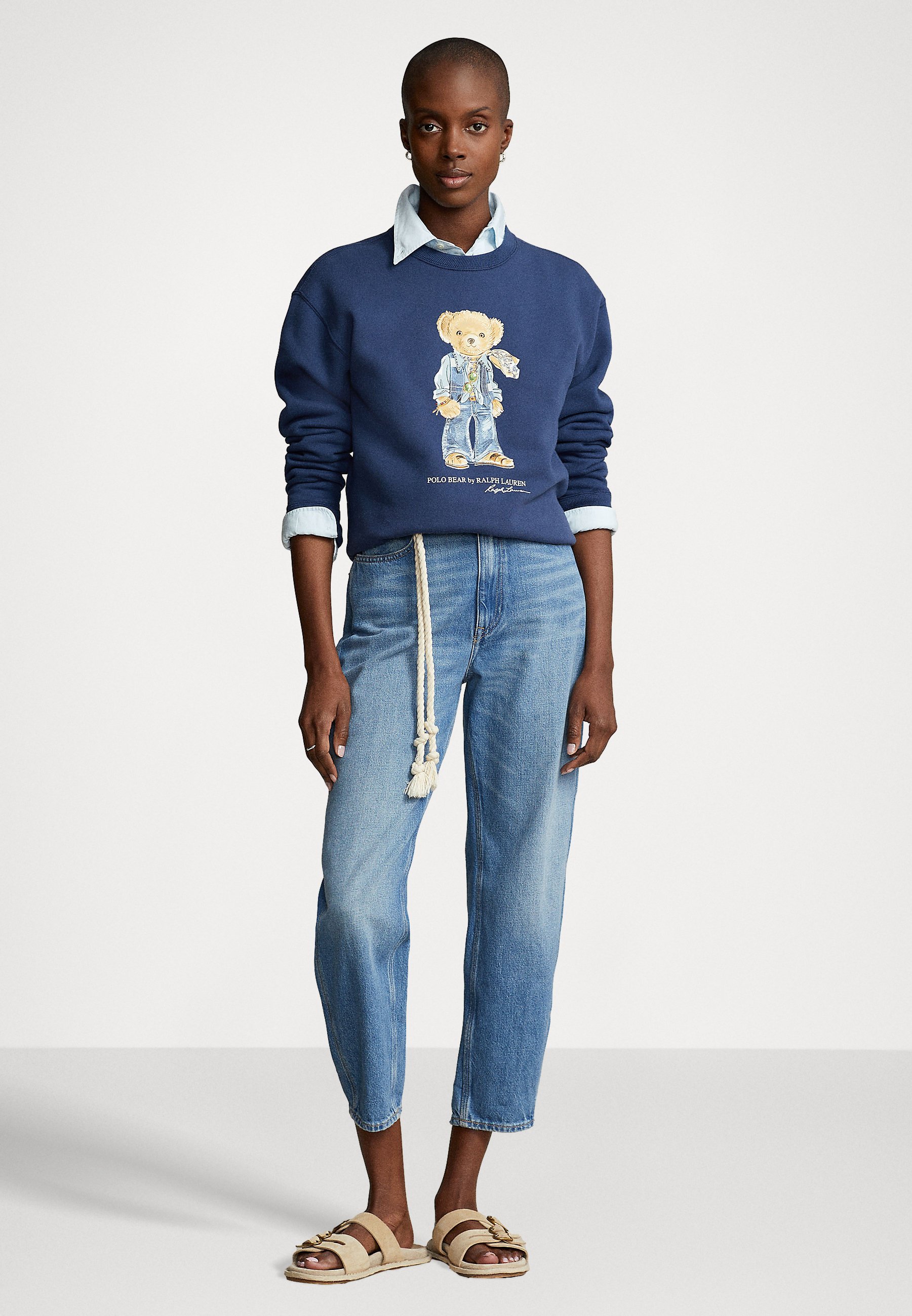 Polo Ralph Lauren BEAR LONG SLEEVE - Sweatshirt - rustic navy/blue