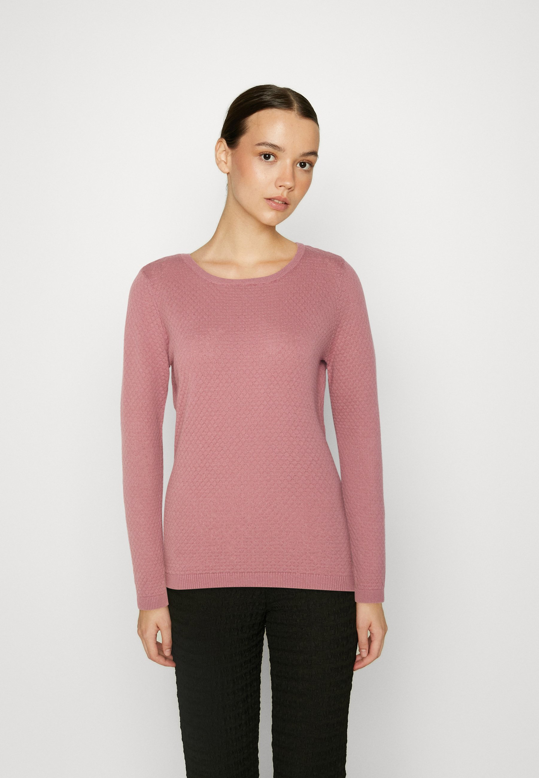 Vero Moda VMCARE STRUCTURE LS O-NECK GA NOOS - Jumper - nostalgia rose/light pink