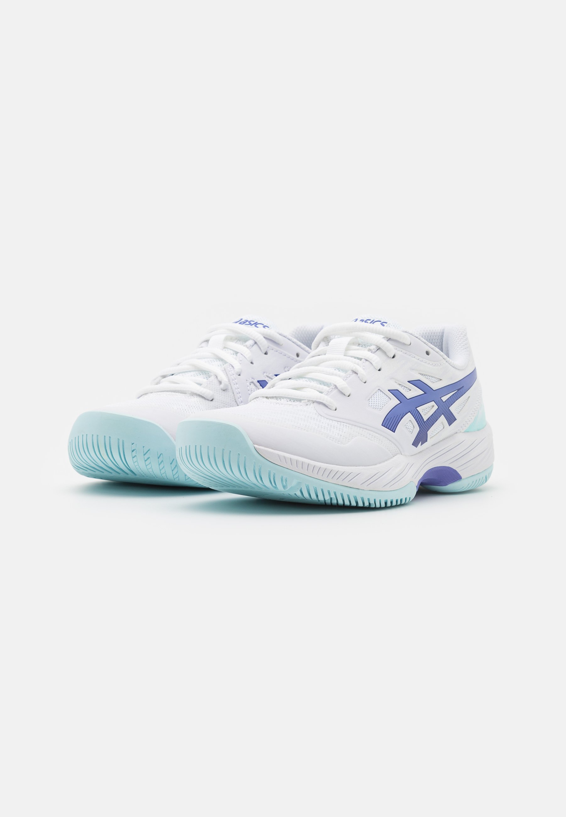 ASICS GEL-COURT HUNTER 3 - Handball shoes - white/blue violet/white