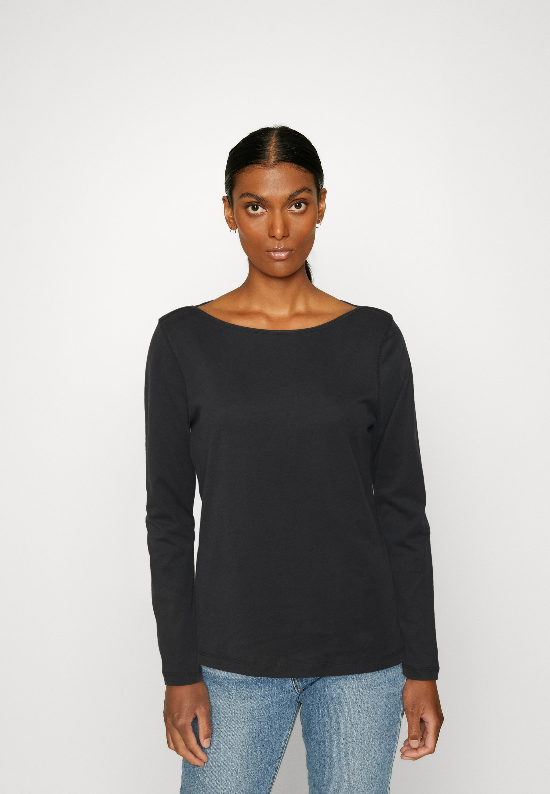 Esprit BOAT NECK  - Long sleeved top - black