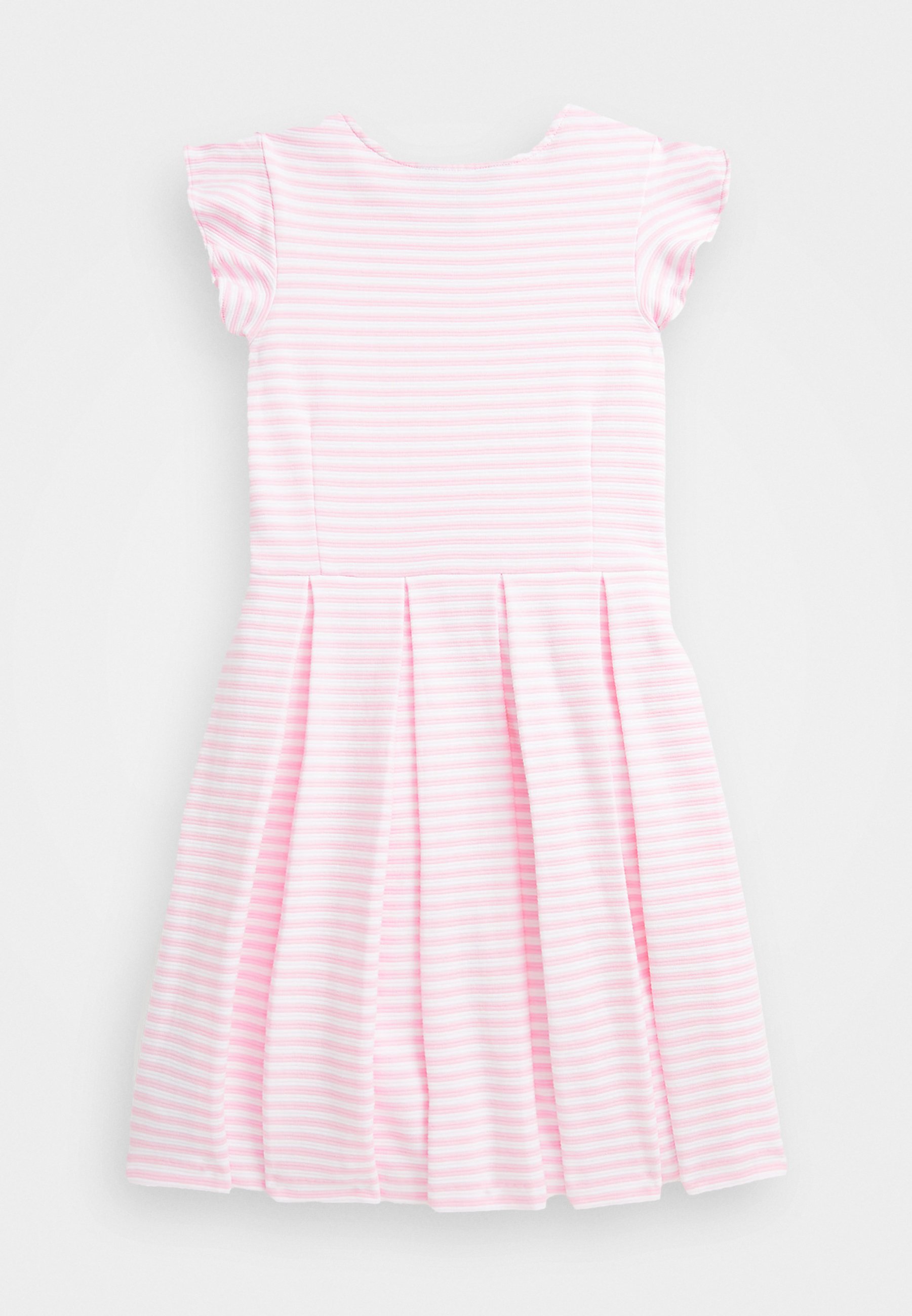 Polo Ralph Lauren RUFFLE DAY DRESS - Jersey dress - caramel pink/white/pink