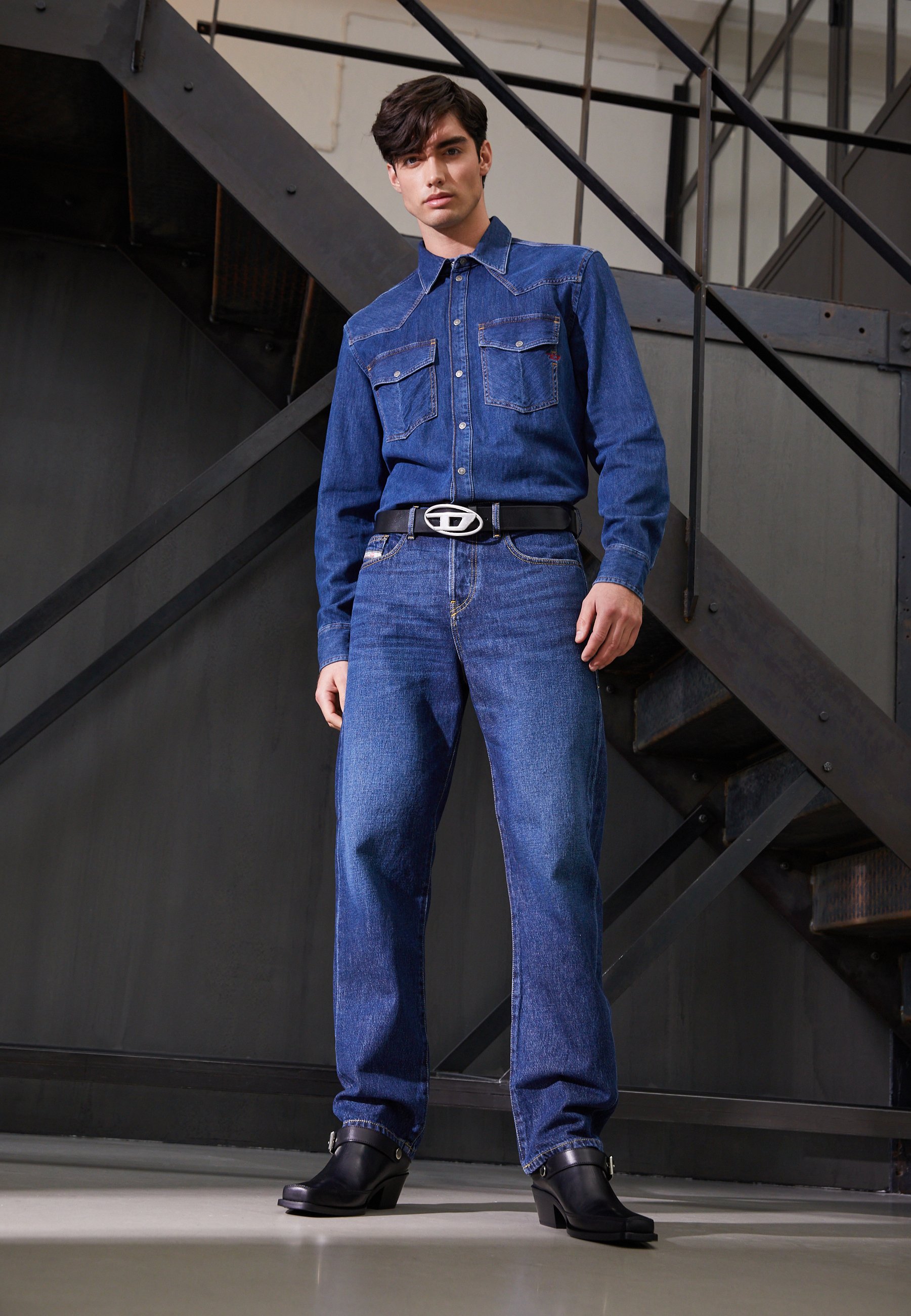 Diesel 2020 VIKER - Straight leg jeans - 09c03 01/dark-blue denim