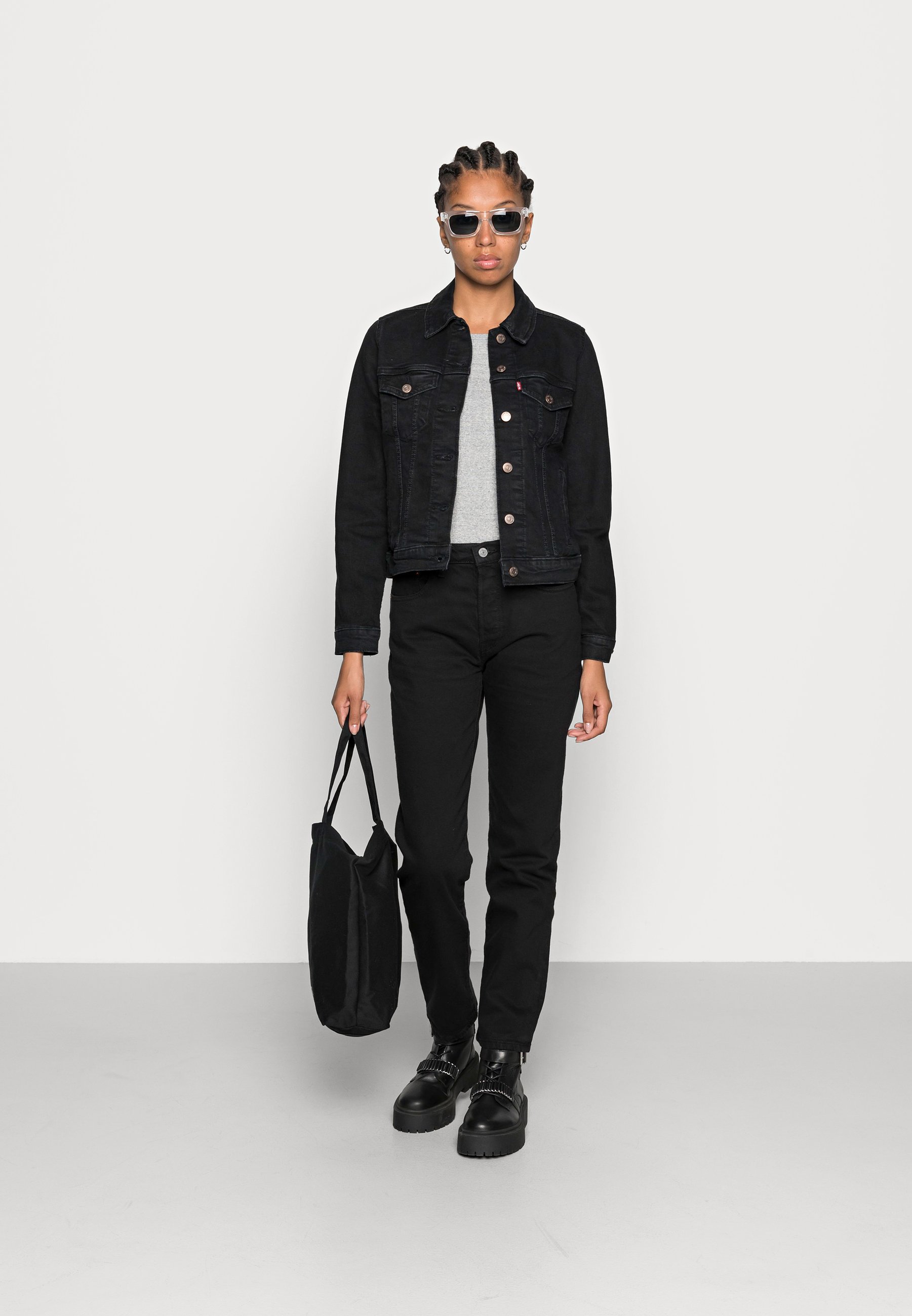 Levi's® ORIGINAL TRUCKER - Denim jacket - black/black denim