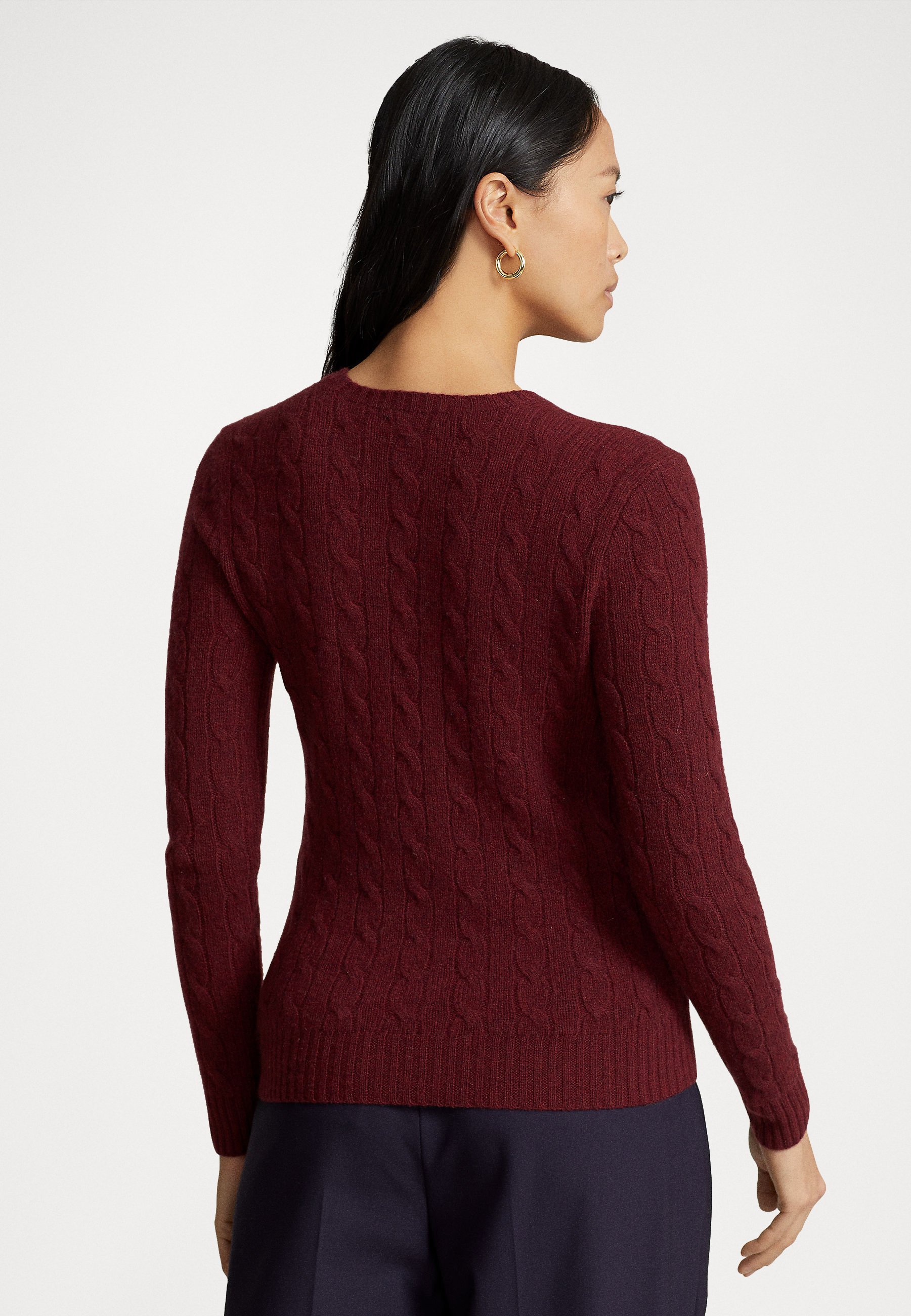 Polo Ralph Lauren JULIANNA LONG SLEEVE - Jumper - garnet red melange/red
