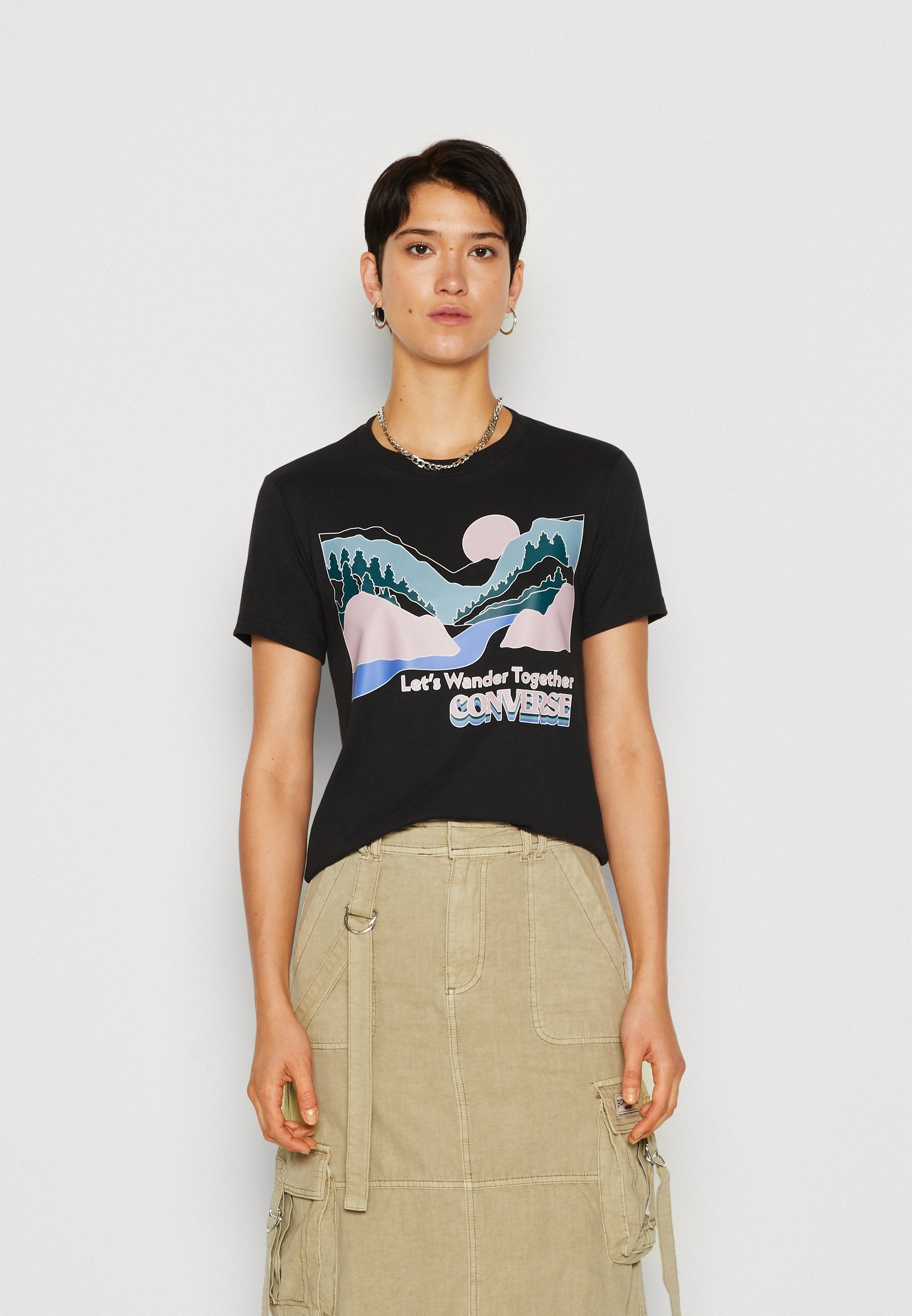Converse OUTDOOR ART - Print T-shirt - black