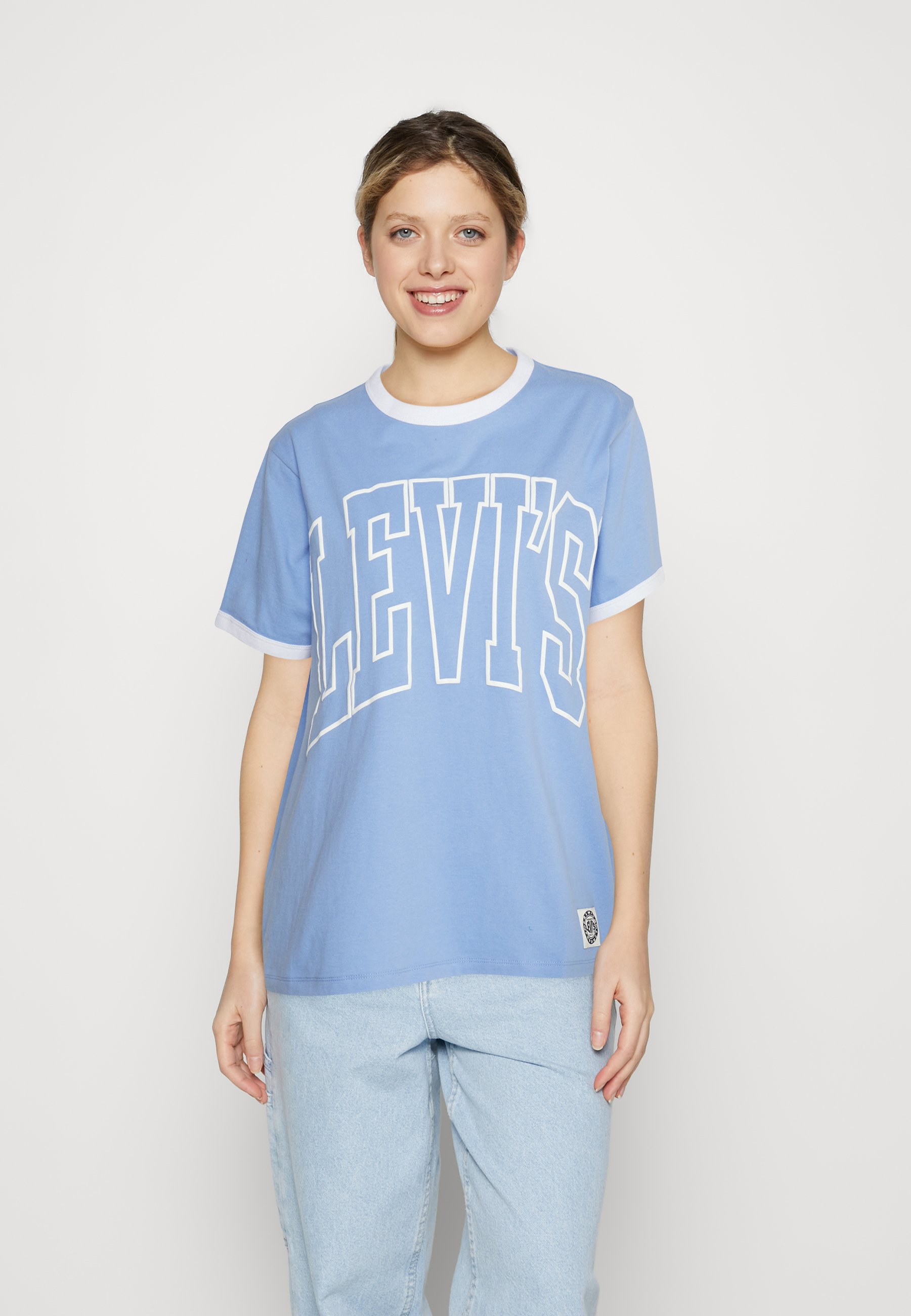 Levi's® GRAPHIC RINGER JET TEE - Print T-shirt - blue