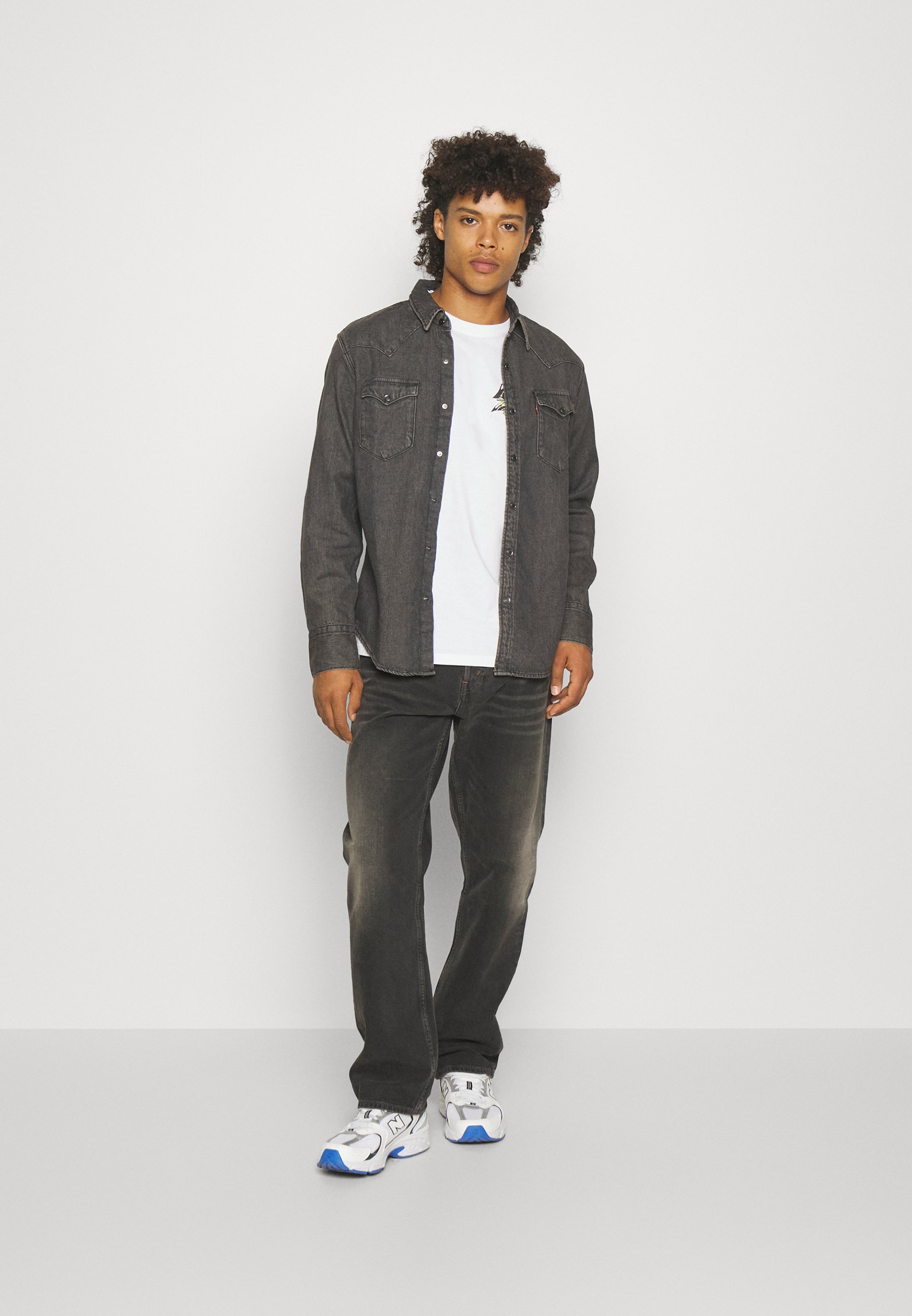 Levi's® BARSTOW WESTERN STANDARD - Shirt - black washed/grey denim