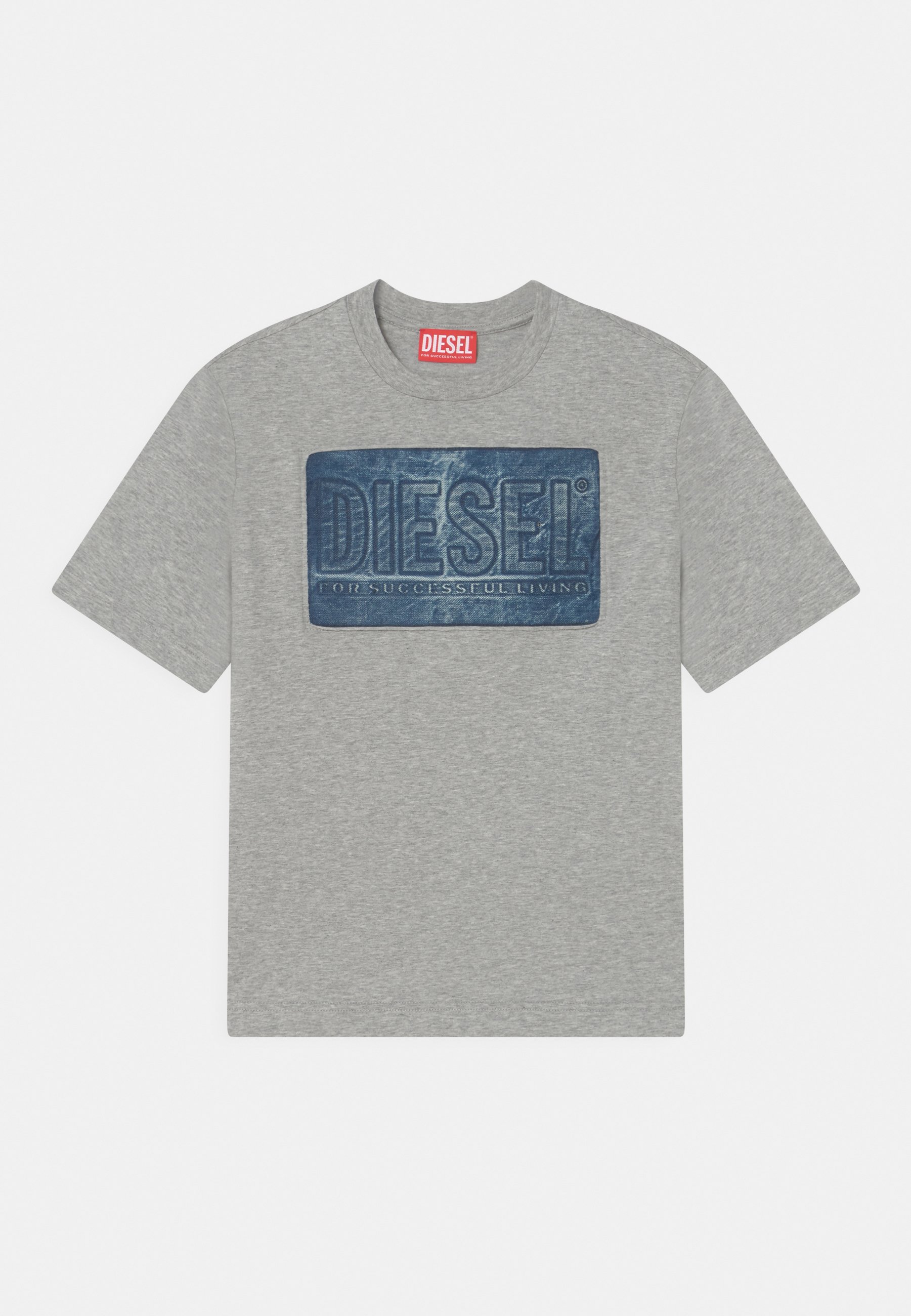 Diesel TWANNY OVER - Print T-shirt - grigio melange nuovo/grey