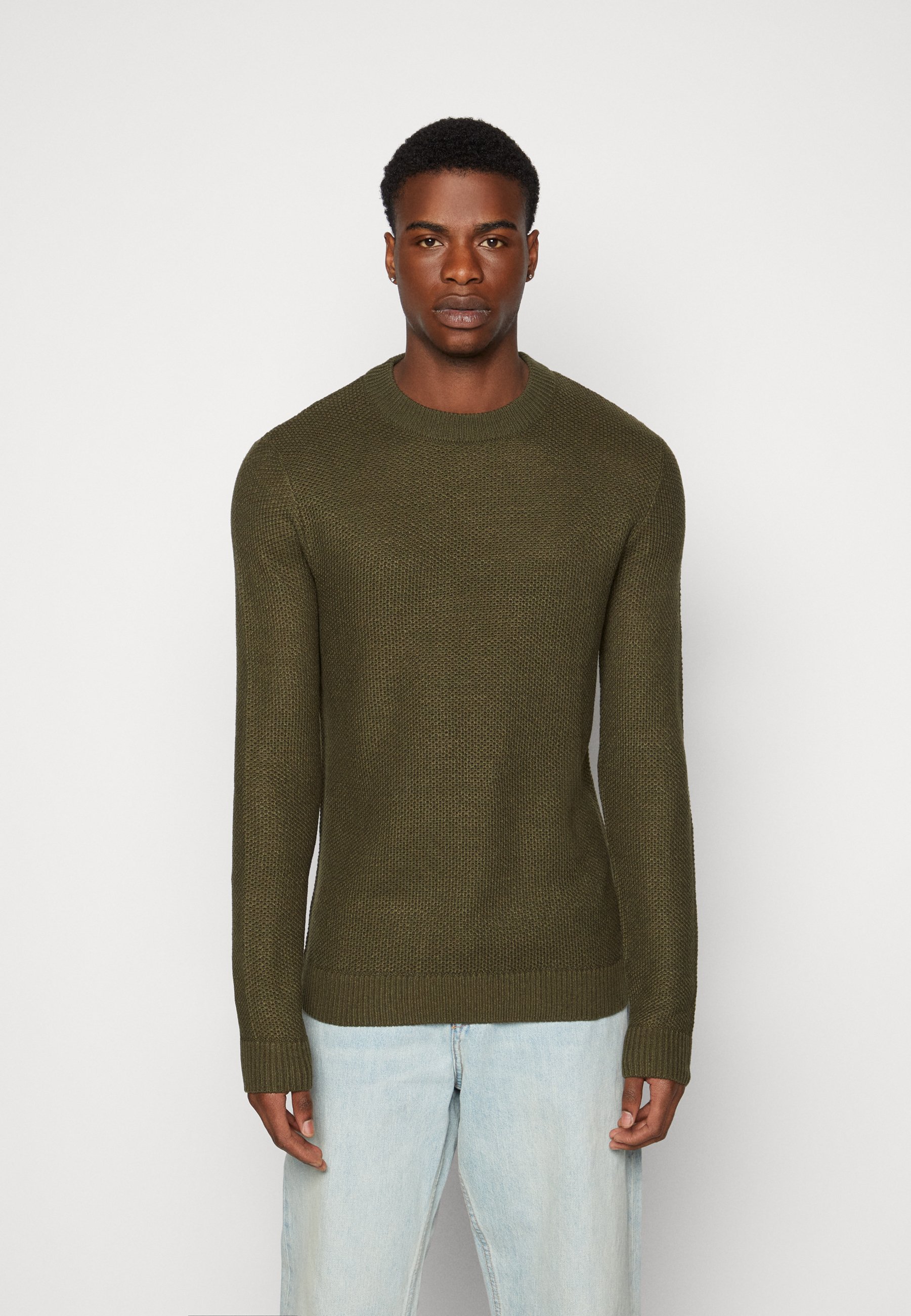 Jack &Jones JORBLAKE CREW NECK - Jumper - forest night/olive