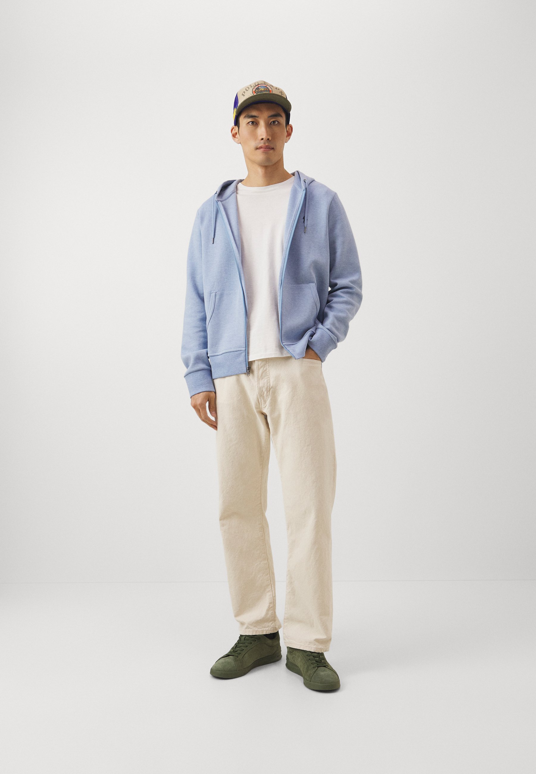 Polo Ralph Lauren LONG SLEEVE - Zip-up sweatshirt - isle heather/light blue