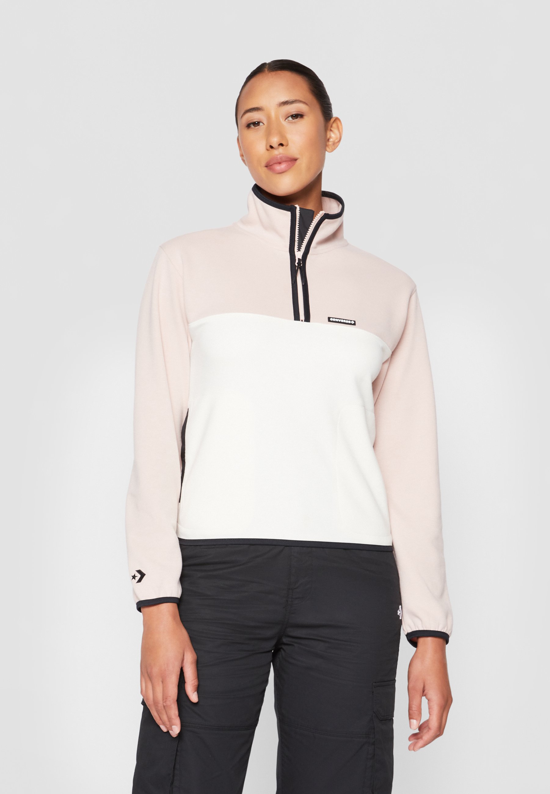 Converse POPOVER ZIP - Sweatshirt - converse egret multi/light pink