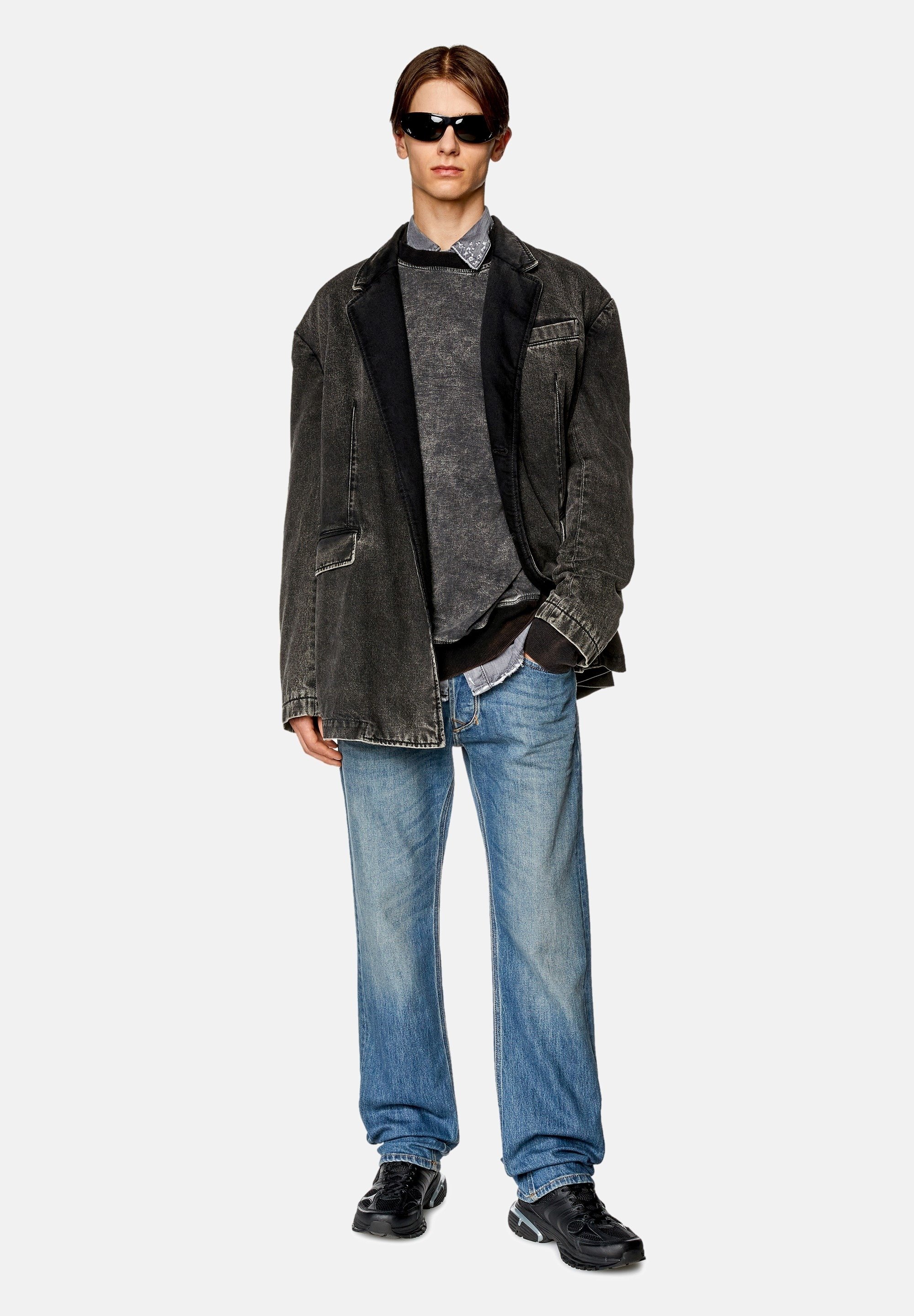 Diesel LARKEE - Straight leg jeans - medium blue/dark-blue denim