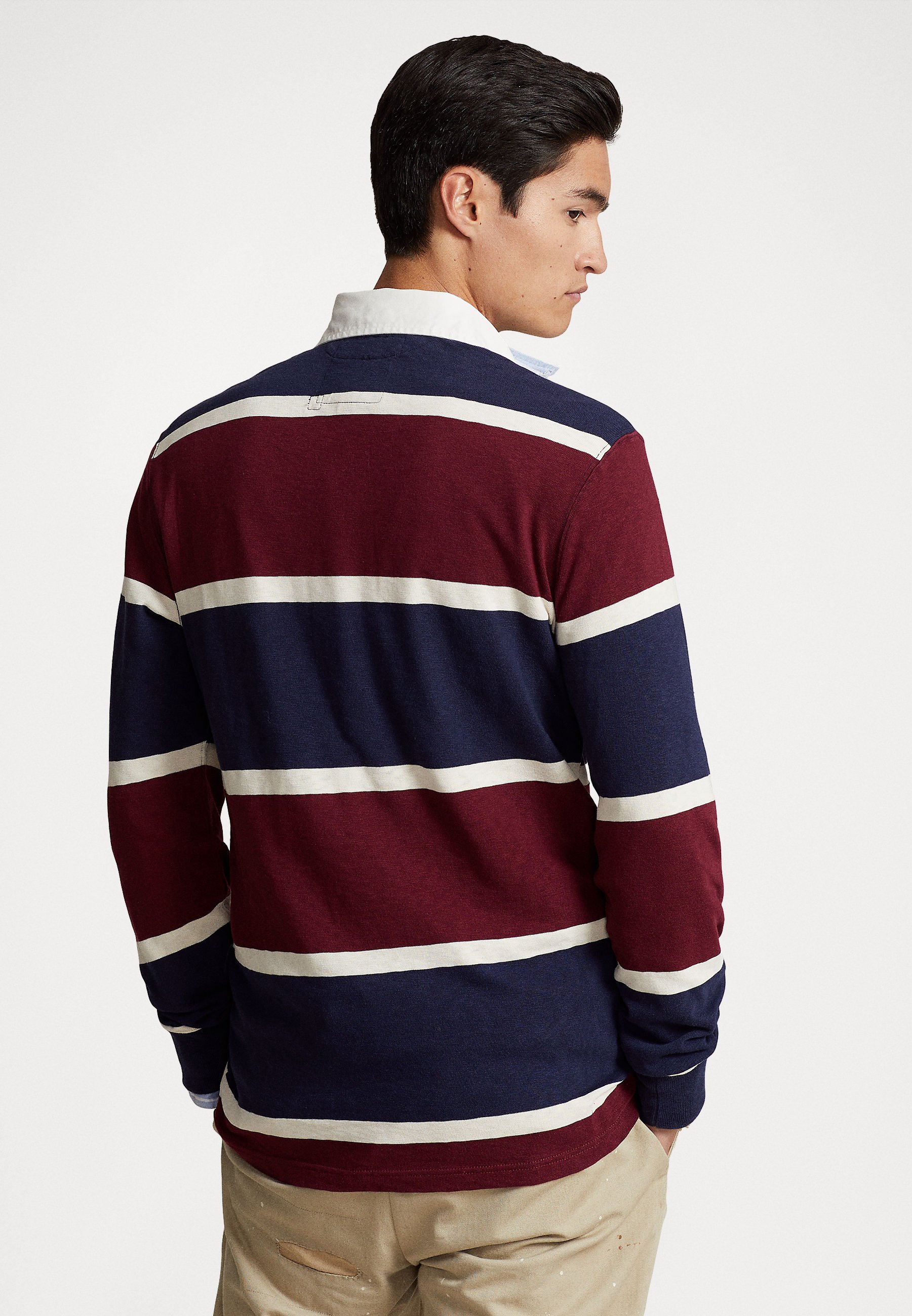 Polo Ralph Lauren LONG SLEEVE RUGBY - Jumper - classic wine multi/multi-coloured