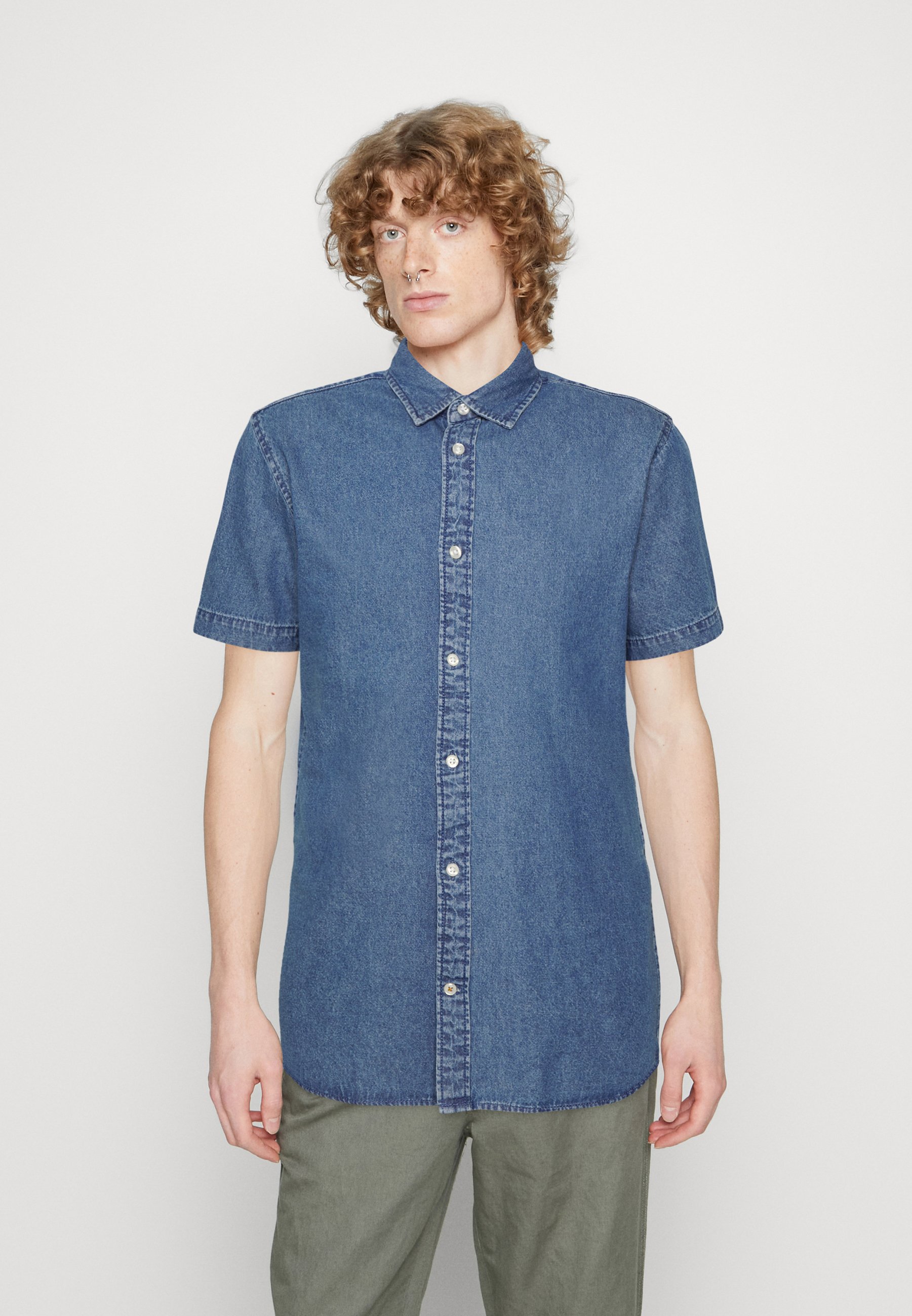 Jack &Jones JJPLAIN KANSAS - Shirt - medium blue denim/blue denim