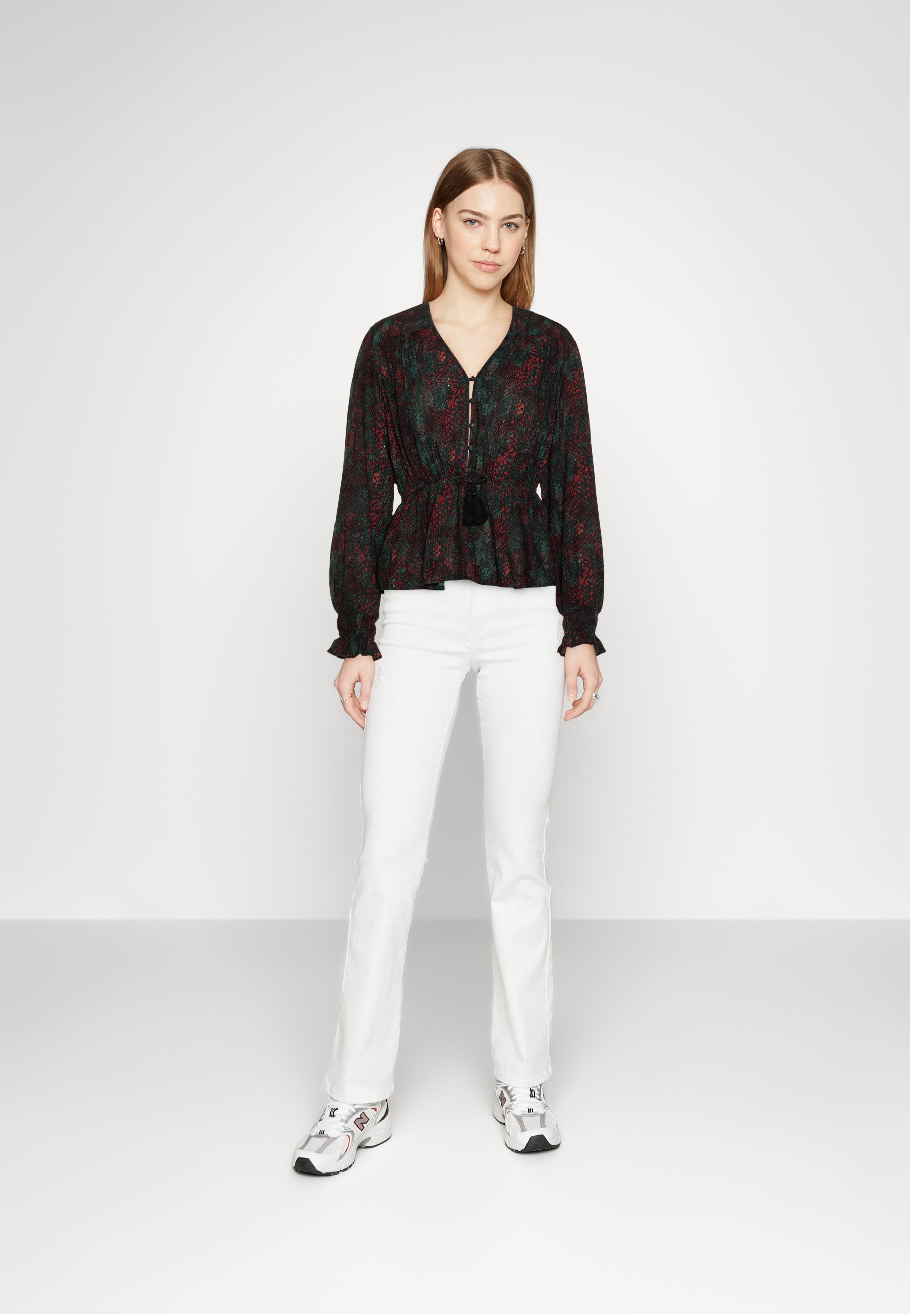 Scotch & Soda V-NECK PEPLUM - Blouse - multi-coloured