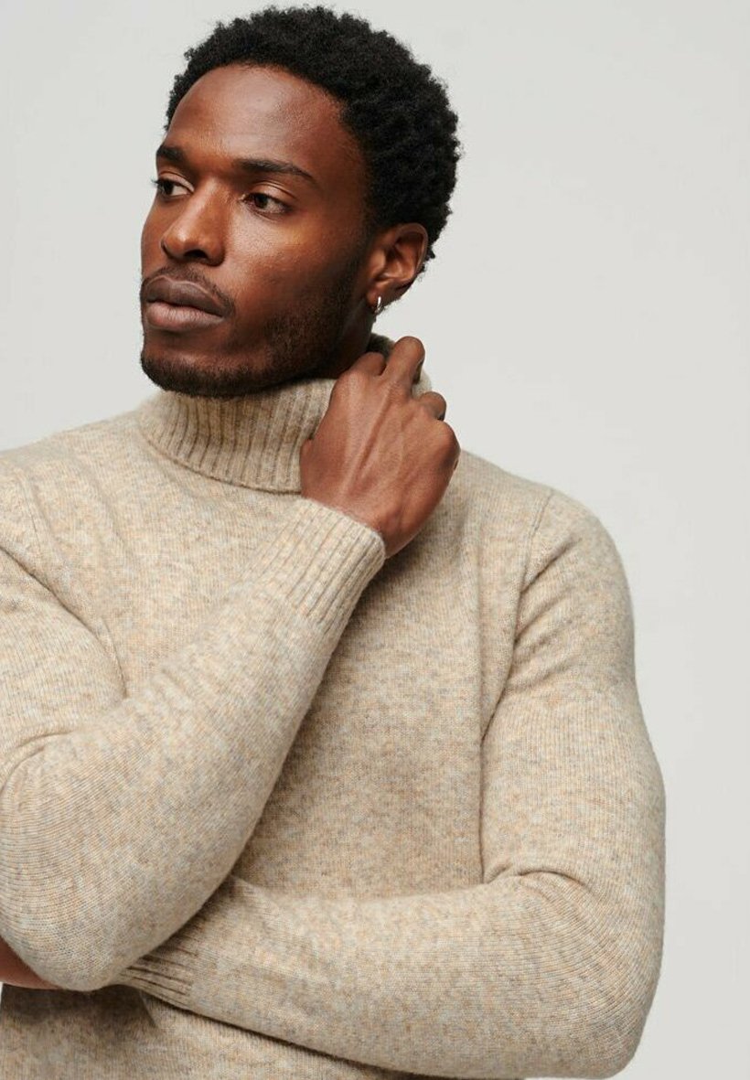 Superdry ROLL NECK - Jumper - moonstruck beige marl/beige
